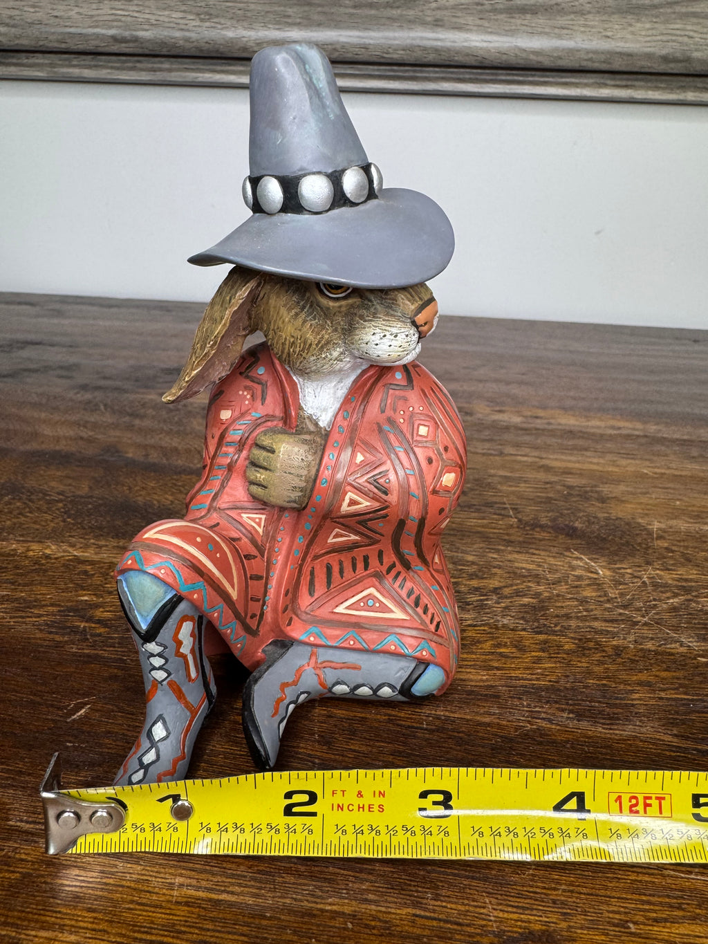 Signed Robert Shields Rabbit Trader Trickster Figurine 6"