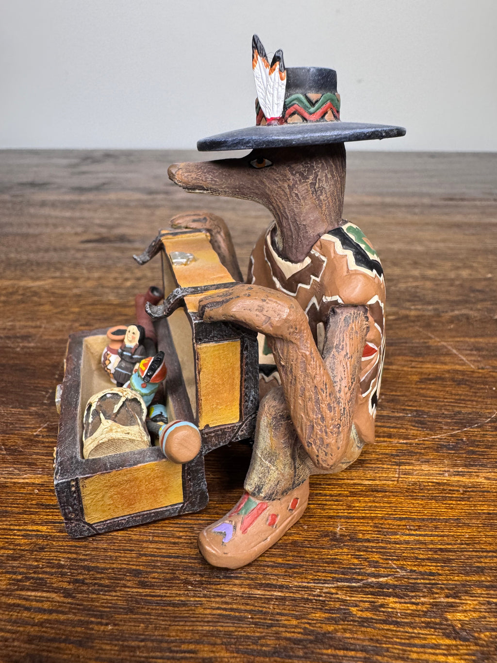 Signed Small Robert Shields Buy Direct Trickster Coyote Figurine