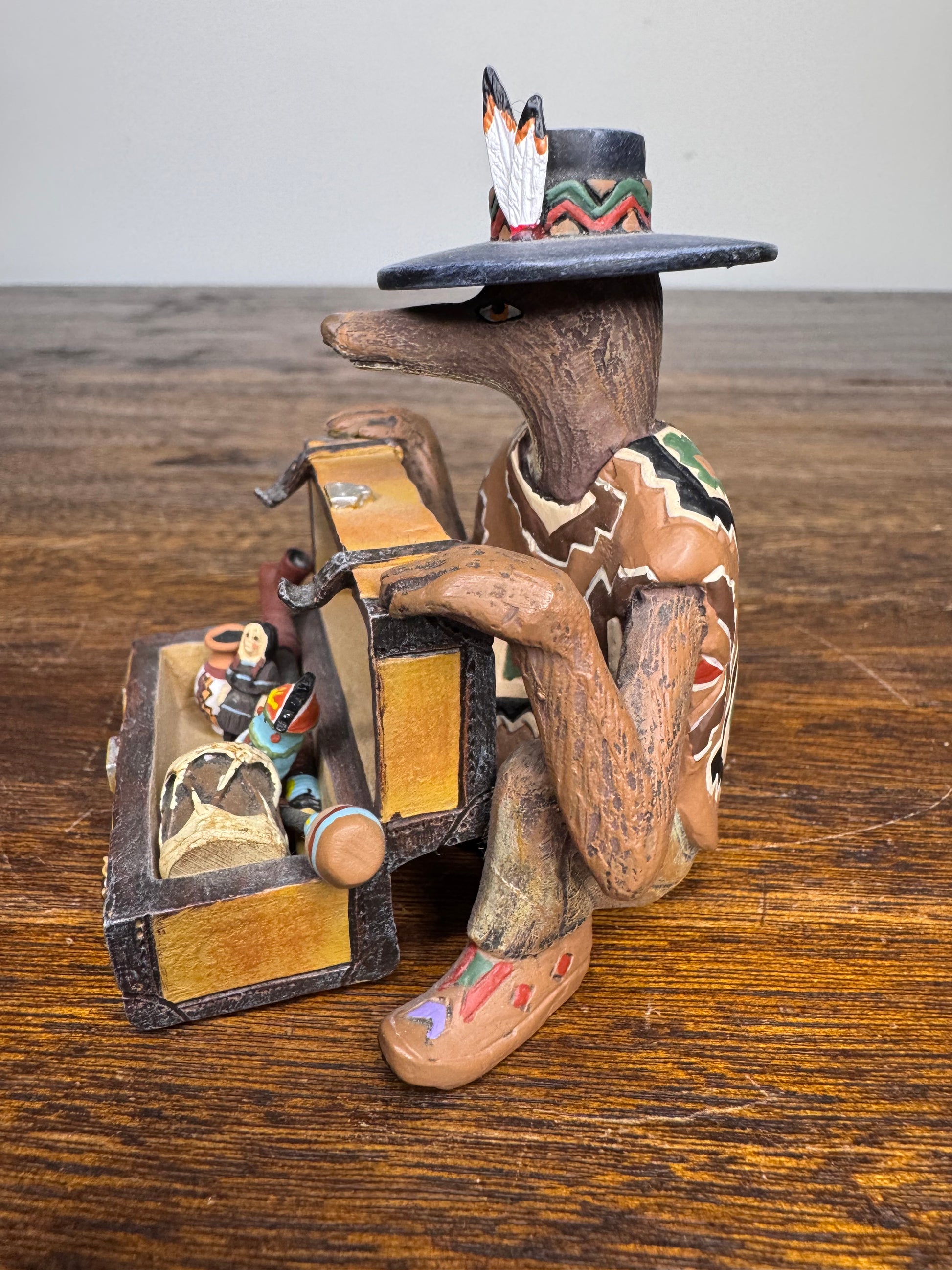 Signed Small Robert Shields Buy Direct Trickster Coyote Figurine