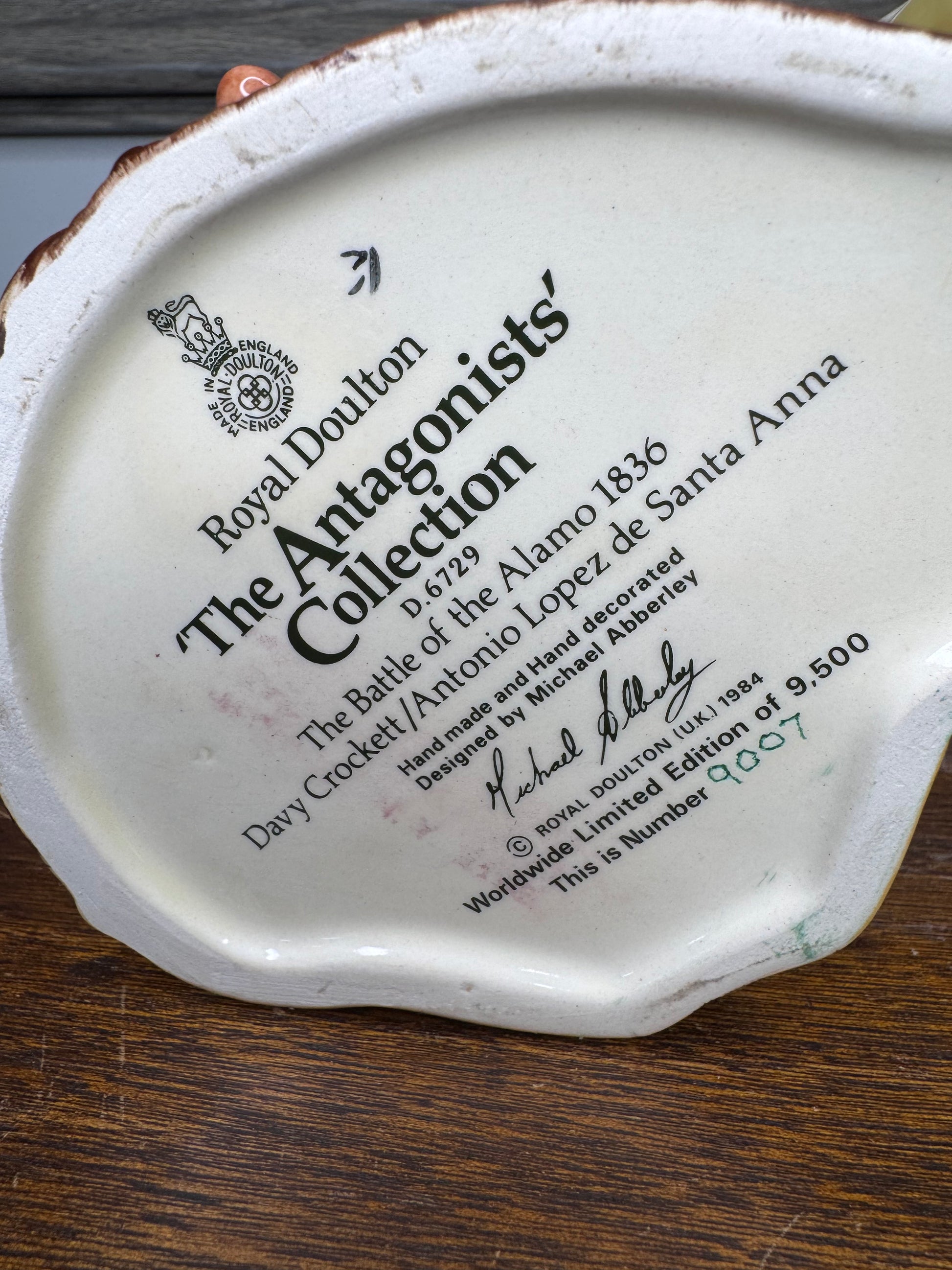 Royal Doulton The Antagonists' Collection 2 Sided "The Battle of The Alamo" Jug