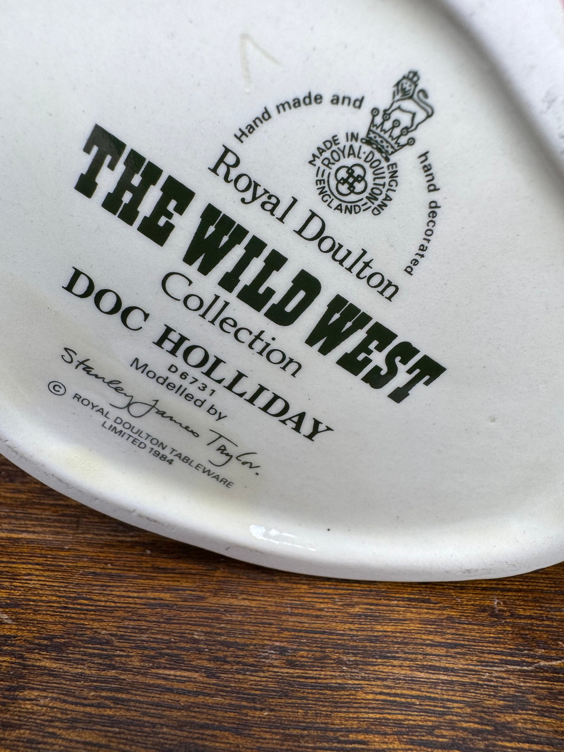 1984 Royal Doulton Doc Holliday5.5"  Wild West Character Jug