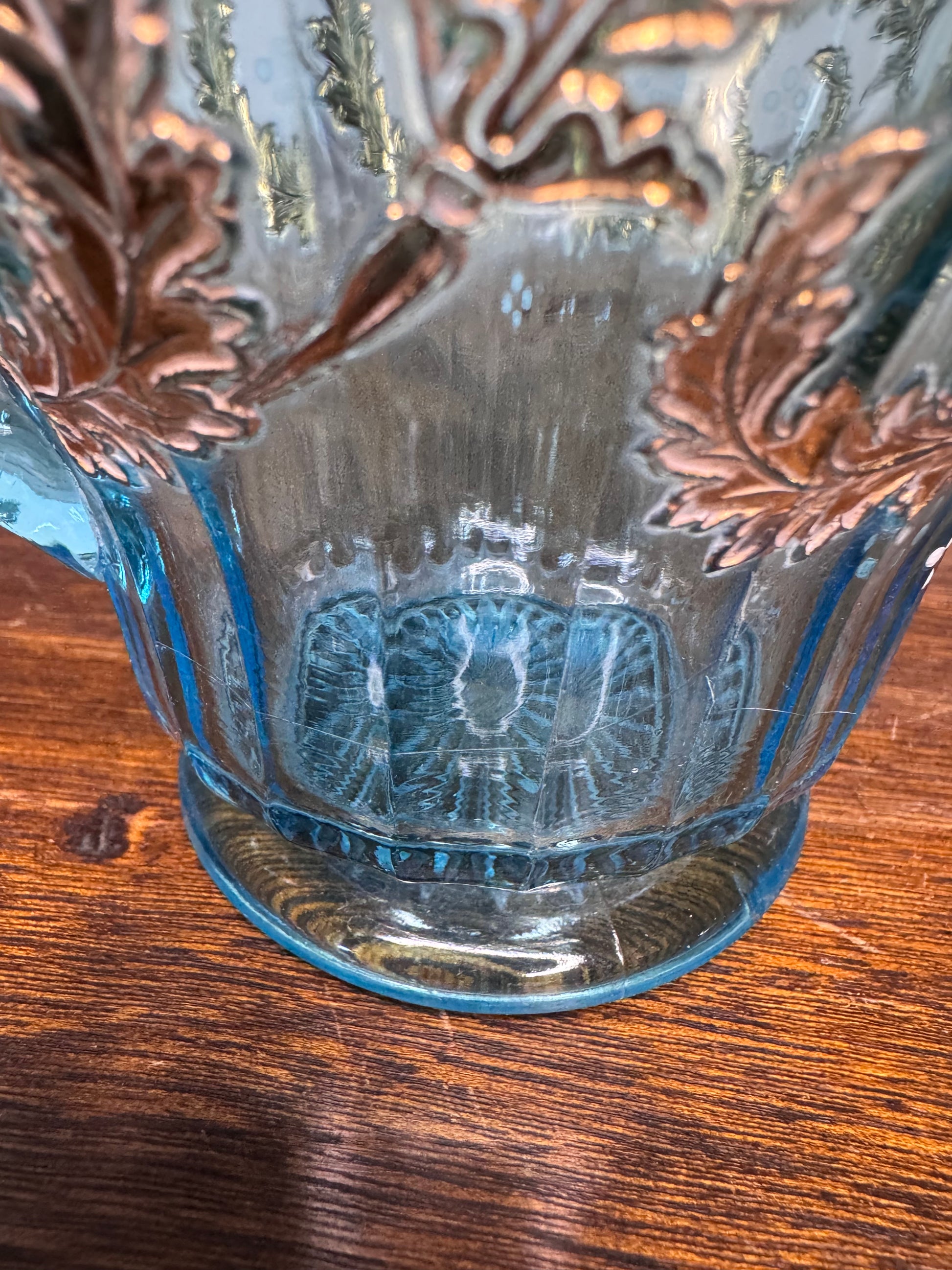 Stunning Set of Antique Blue Cream and Sugar Dishes w/Gilt Accents