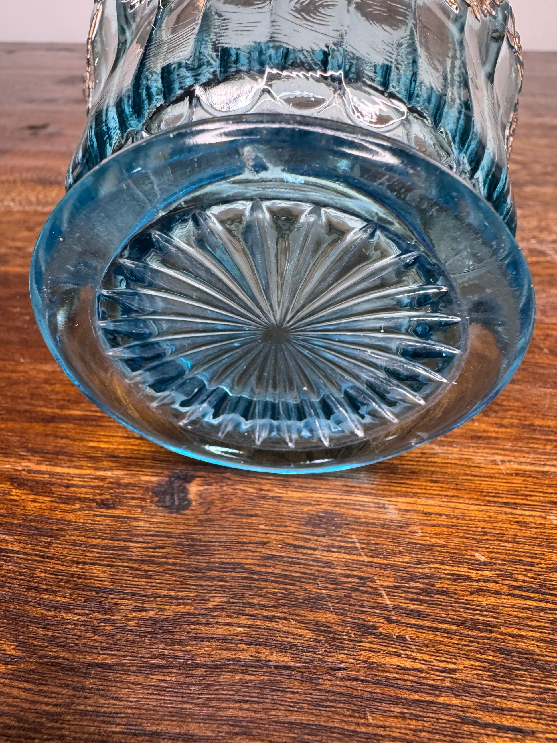 Stunning Set of Antique Blue Cream and Sugar Dishes w/Gilt Accents