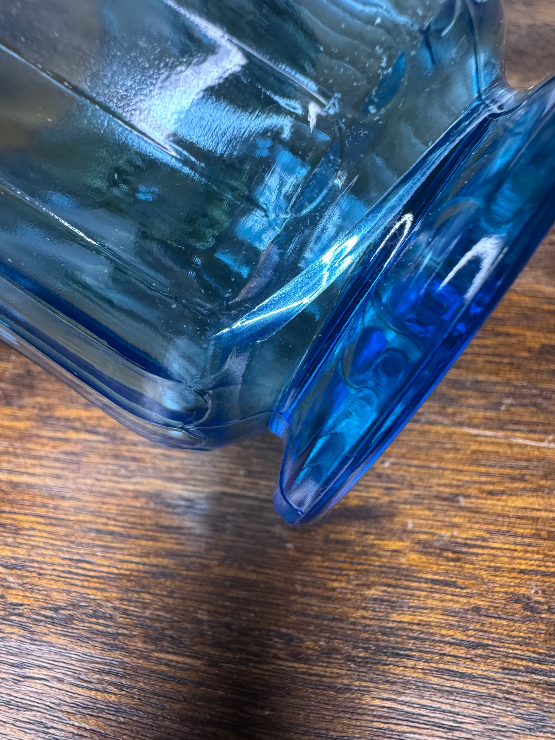 Stunning Set of Antique Blue Cream and Sugar Dishes w/Gilt Accents