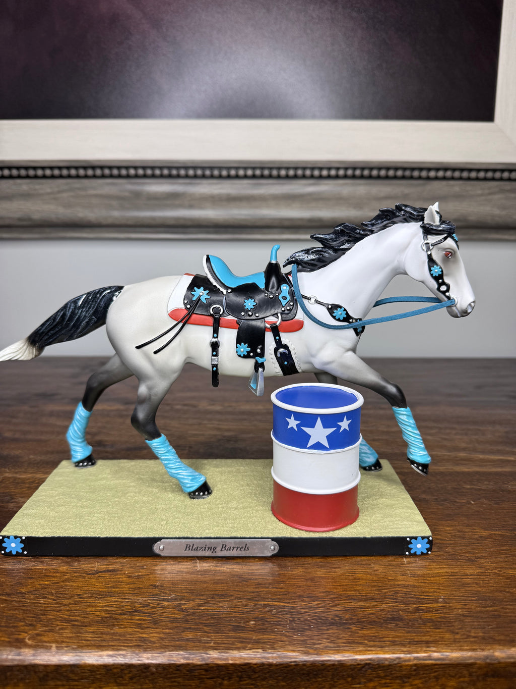 New Trail of painted Ponies "Blazing Barrels" Figurine 1E