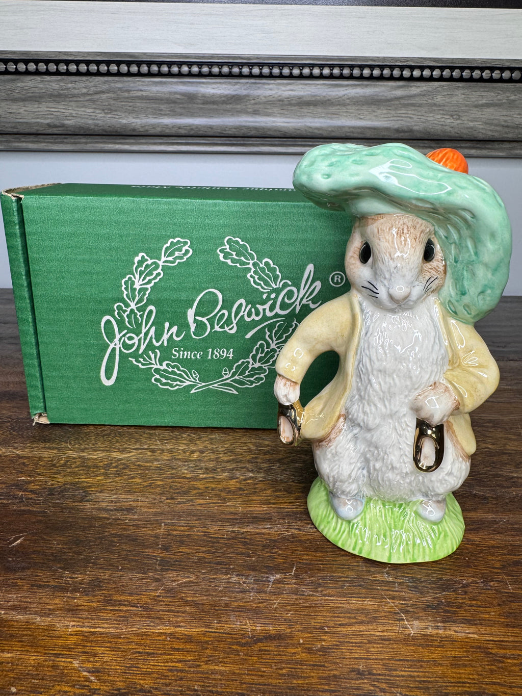 1997 Beswick Limited Edition 1701/1947  Gold Benjamin Bunny Figurine with Original Box
