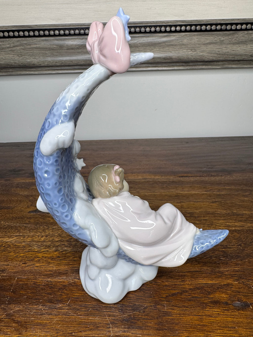 1998 Lladro Heavens Lullaby Girl Asleep on the Moon Figurine w/ Box