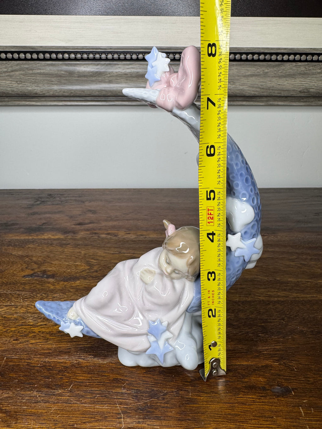 1998 Lladro Heavens Lullaby Girl Asleep on the Moon Figurine w/ Box