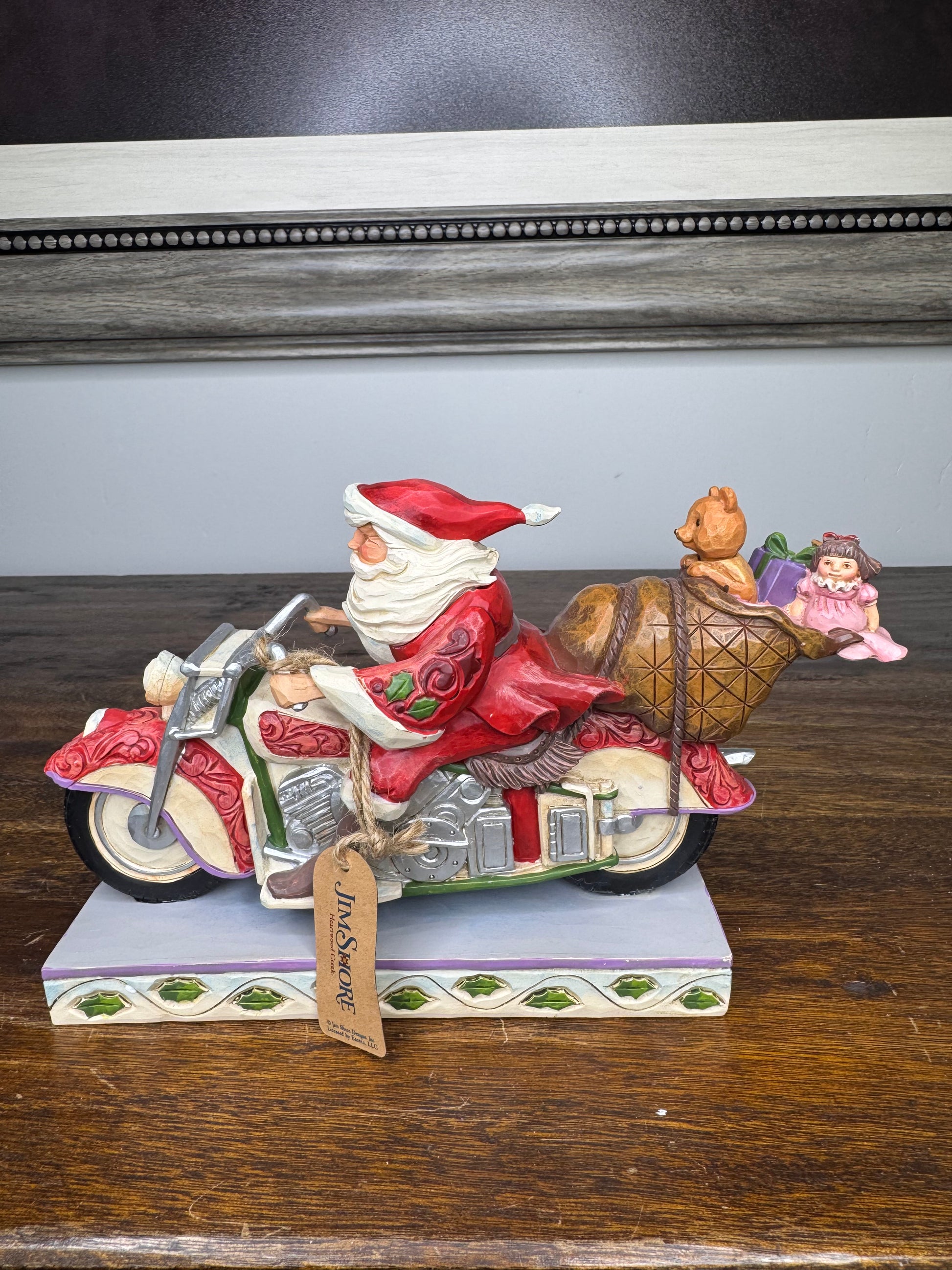 2021 Jim Shore Heartwood Creek "Cruising Towards Christmas" Santa on Motorcycle Figurine