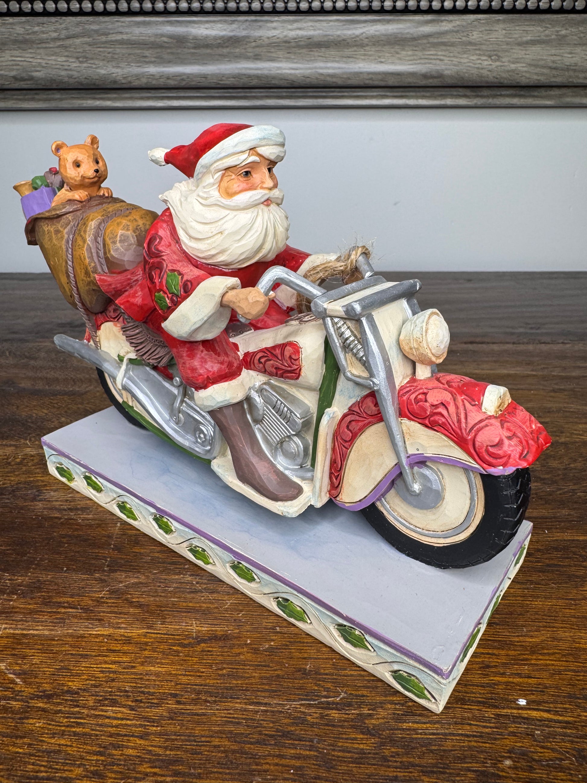 2021 Jim Shore Heartwood Creek "Cruising Towards Christmas" Santa on Motorcycle Figurine
