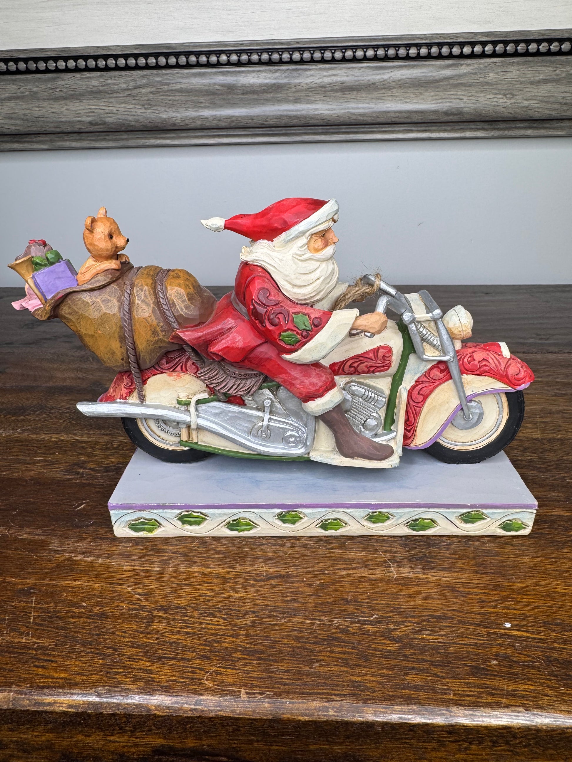 2021 Jim Shore Heartwood Creek "Cruising Towards Christmas" Santa on Motorcycle Figurine