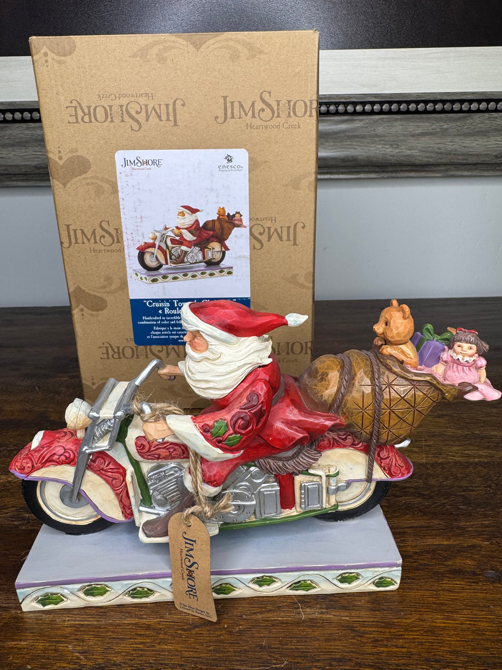 2021 Jim Shore Heartwood Creek "Cruising Towards Christmas" Santa on Motorcycle Figurine