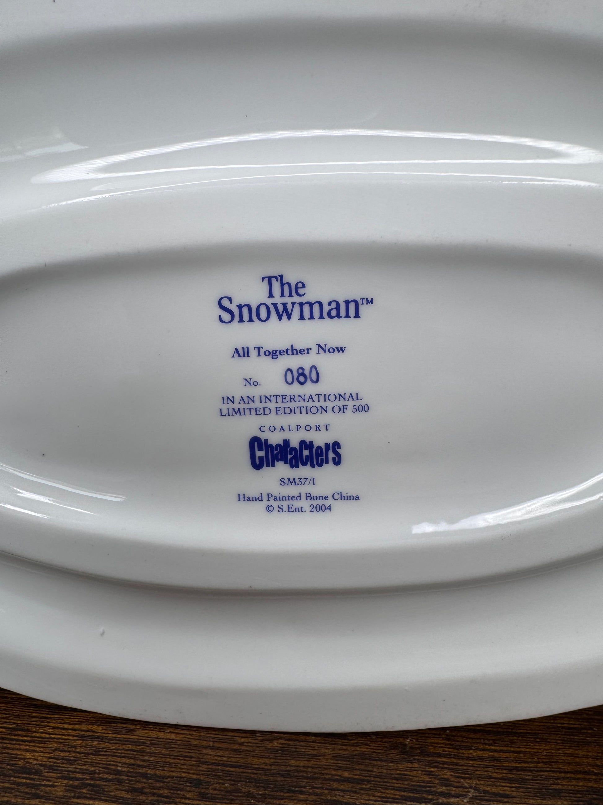2004 Coalport "All Together Now" Snowman Collection Numbered, w/ Original Box