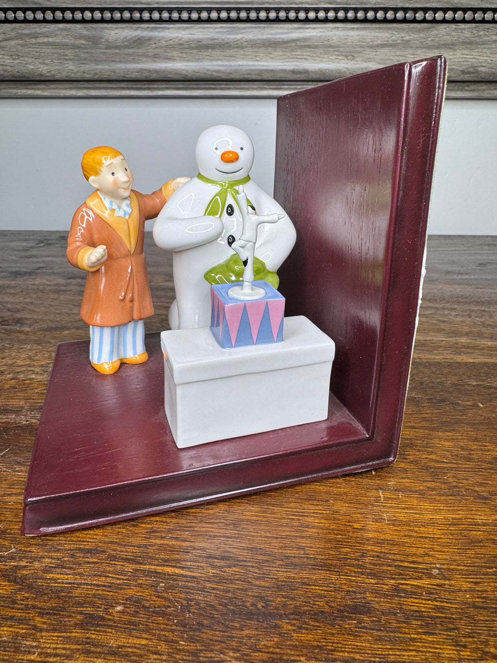 2003 Coalport The Snowman and James Bookend w/ Original Box