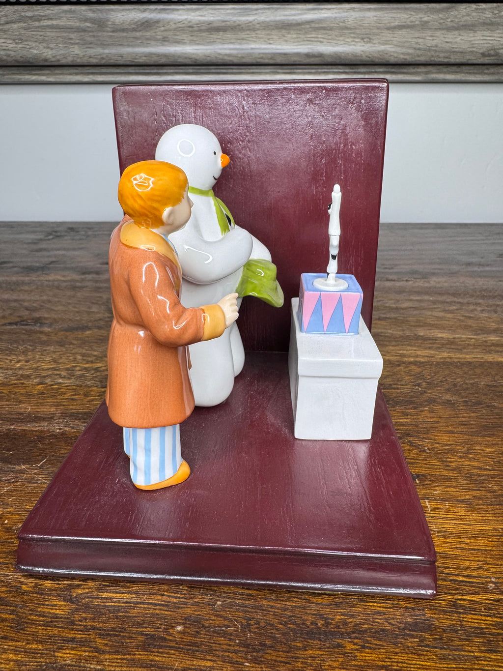 2003 Coalport The Snowman and James Bookend w/ Original Box