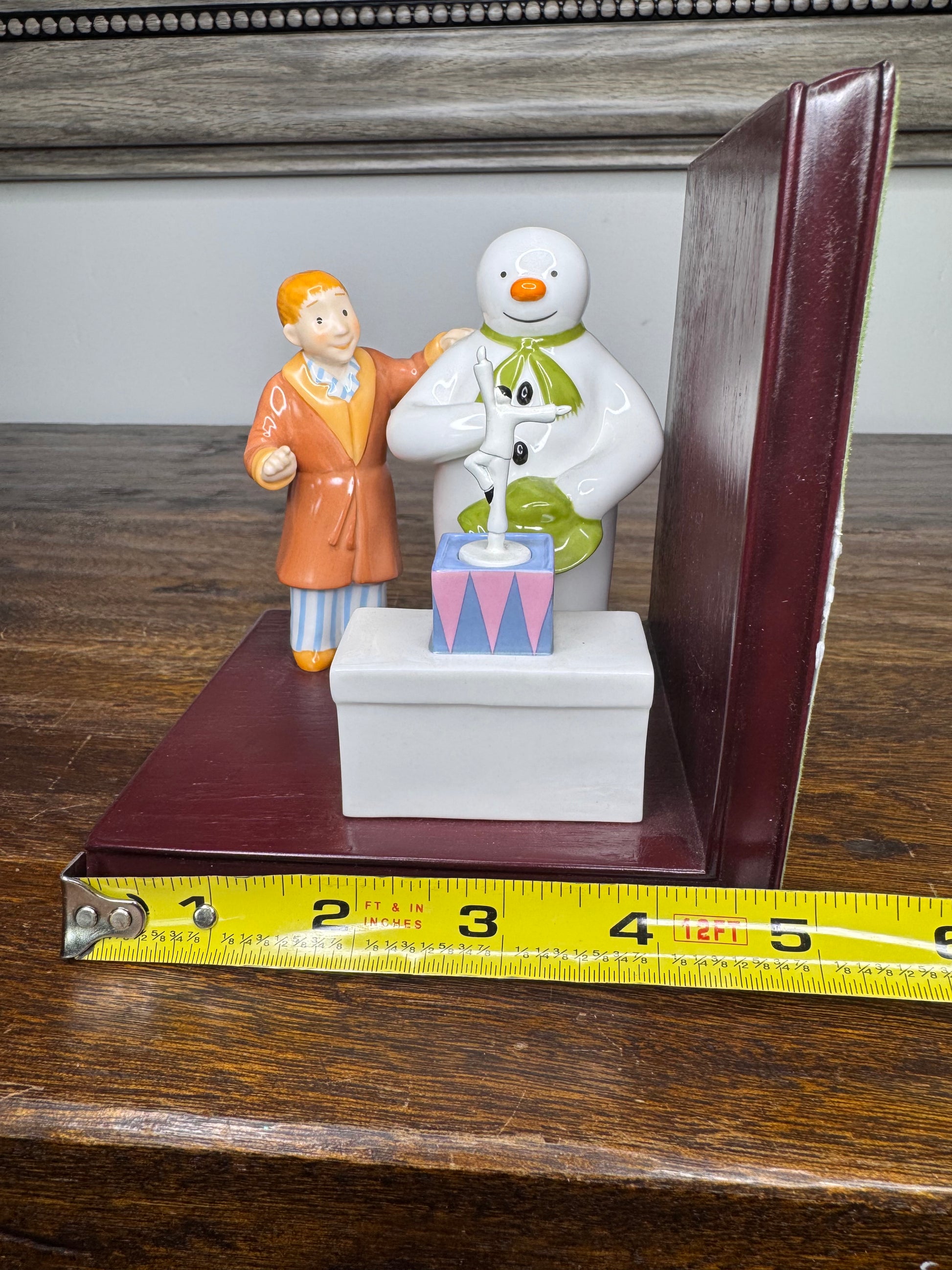 2003 Coalport The Snowman and James Bookend w/ Original Box