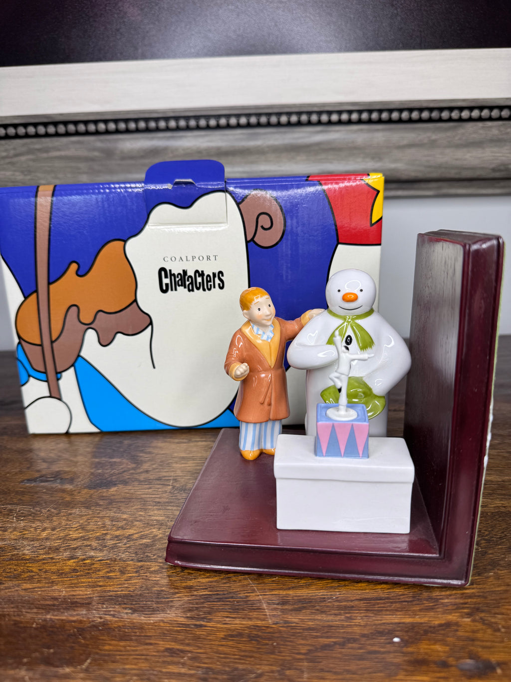 2003 Coalport The Snowman and James Bookend w/ Original Box