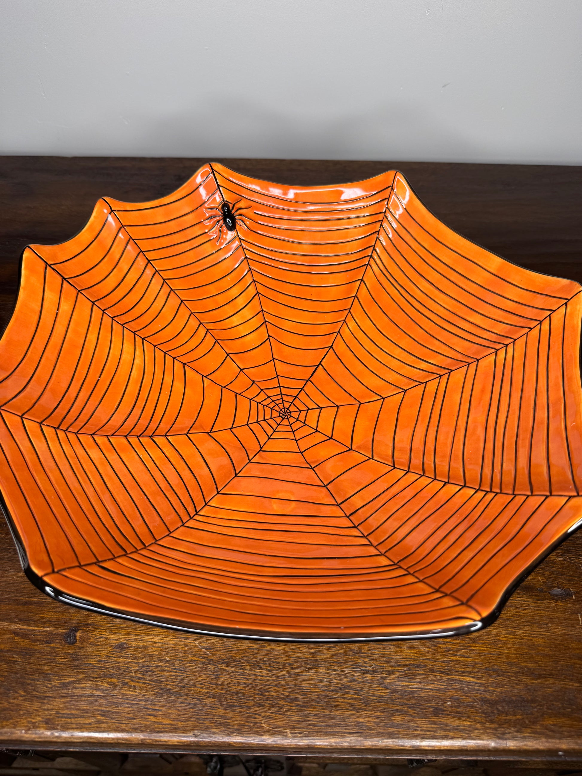 RARE Dept 56 Halloween Chip and Dip Bowl Set