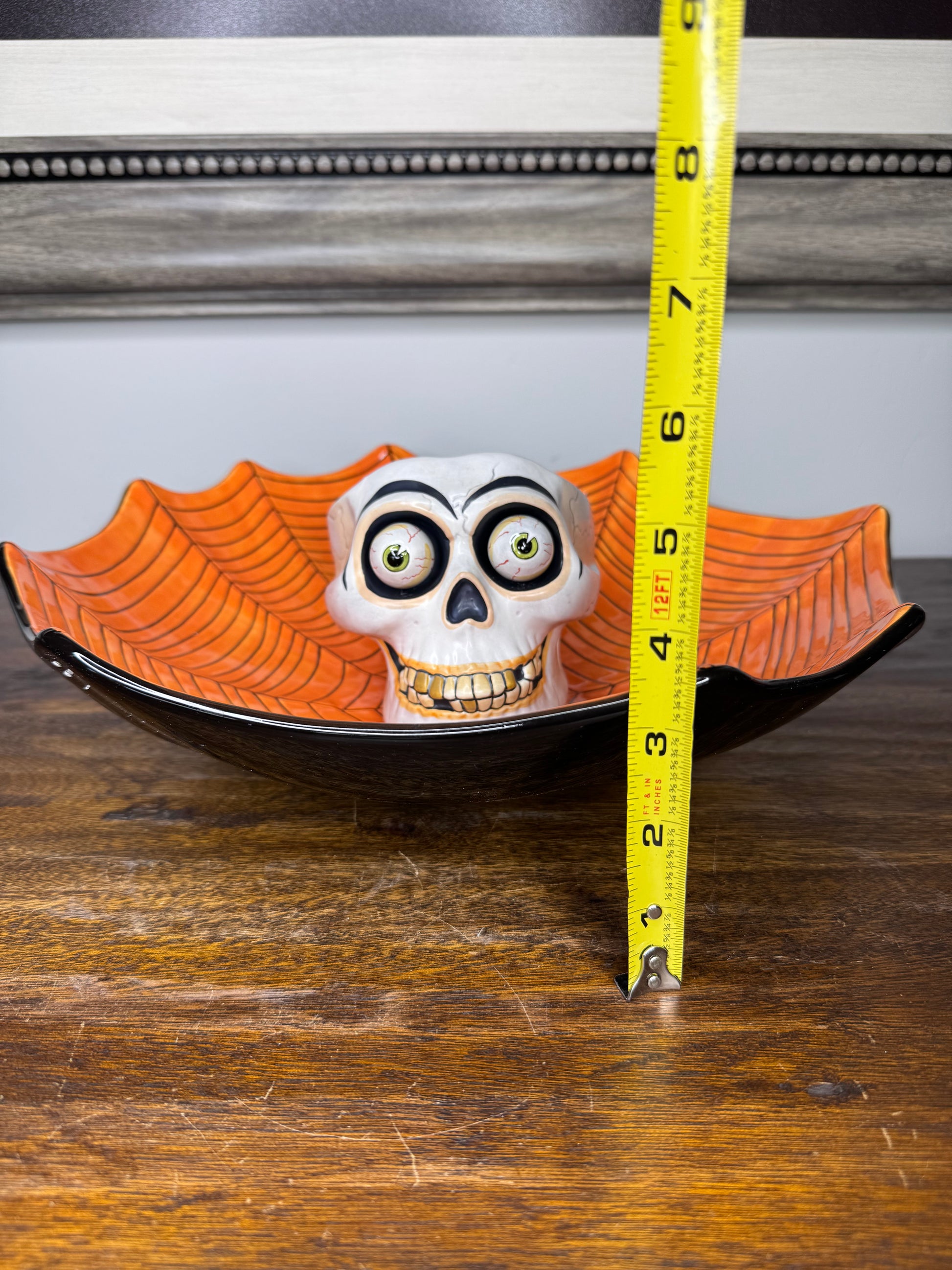 RARE Dept 56 Halloween Chip and Dip Bowl Set