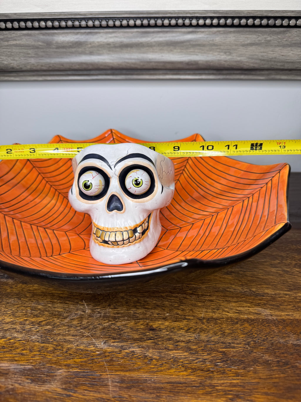 RARE Dept 56 Halloween Chip and Dip Bowl Set
