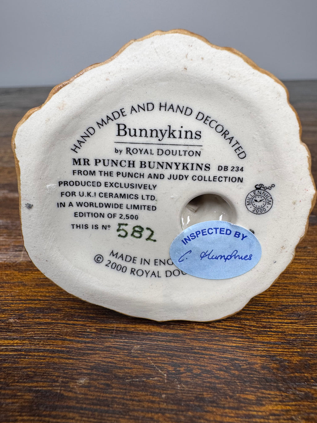 Royal Doulton Limited Edition 582/ 2,500 Mr Punch Bunnykins