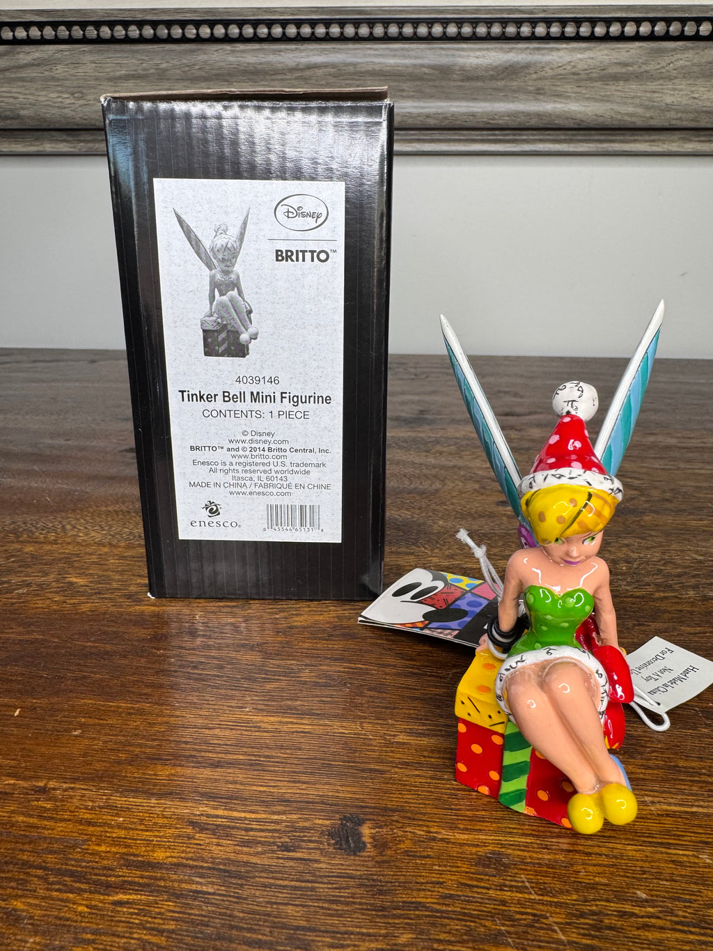 Disney By Britto Mini Holiday Tinker Bell Figurine w/ Box