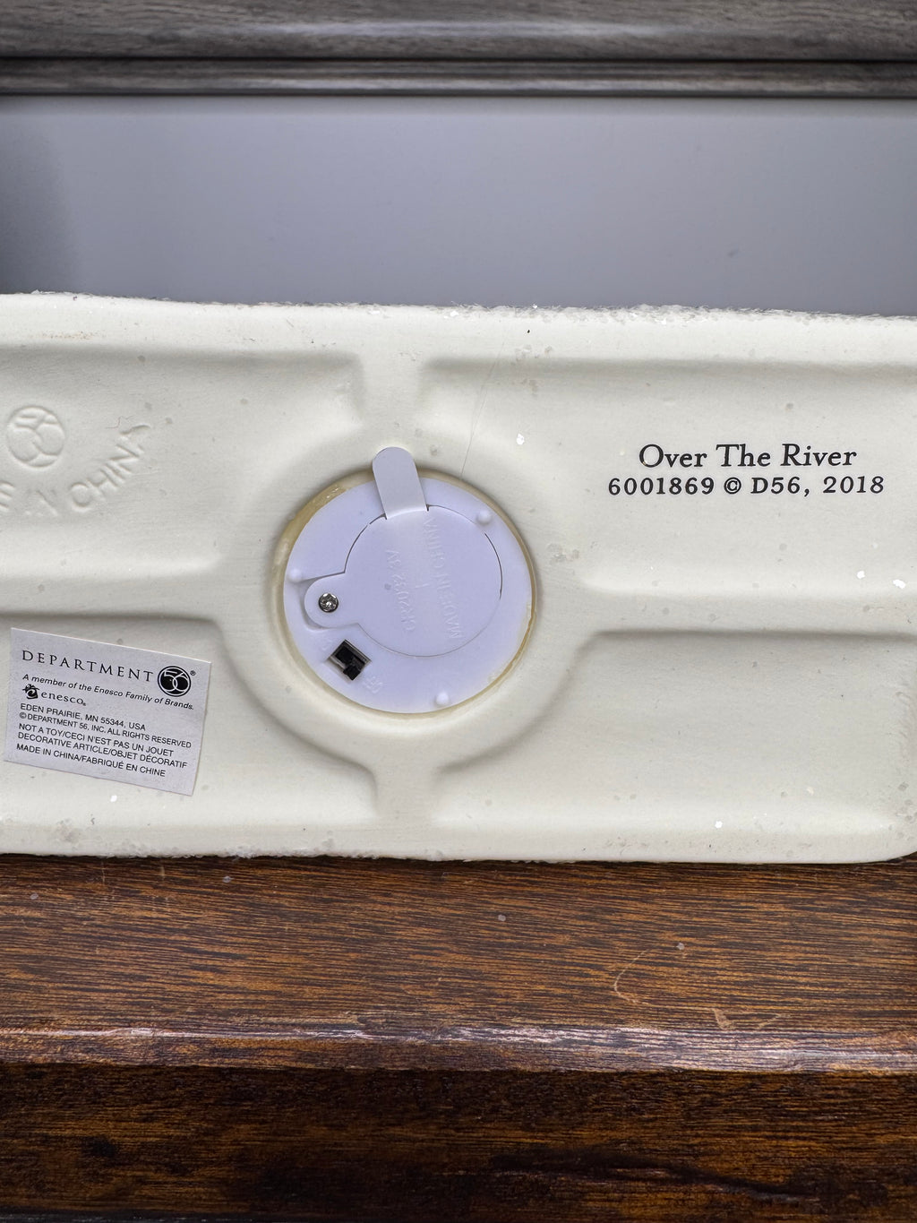 Dept 56 Snowbabies "Over the River" Figurine, NIB Light Up