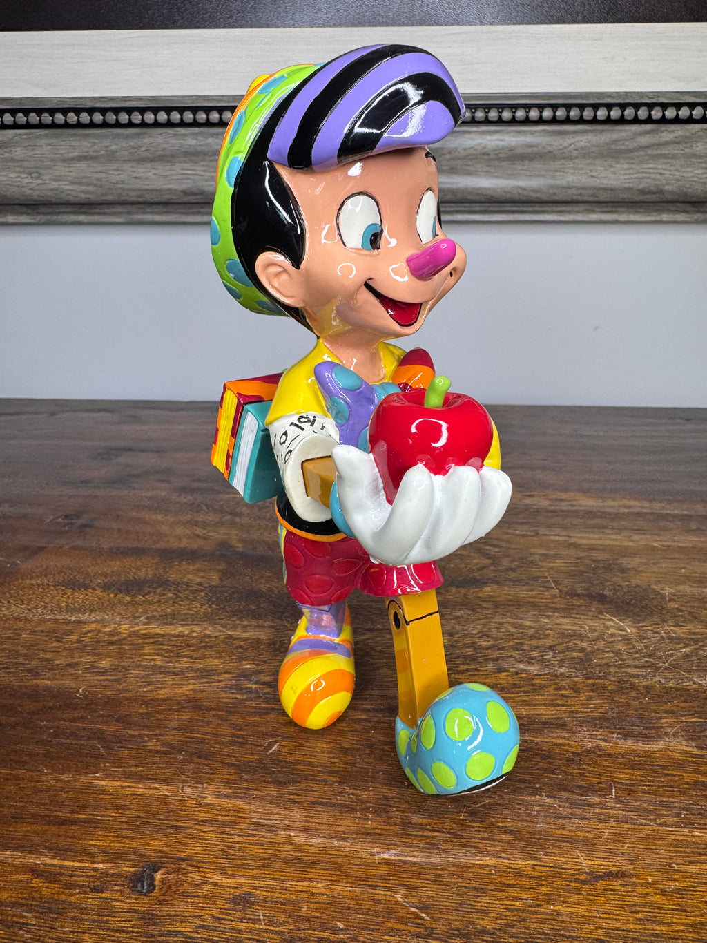 Disney by Britto 80th Anniversary of Pinocchio School Boy Figurine