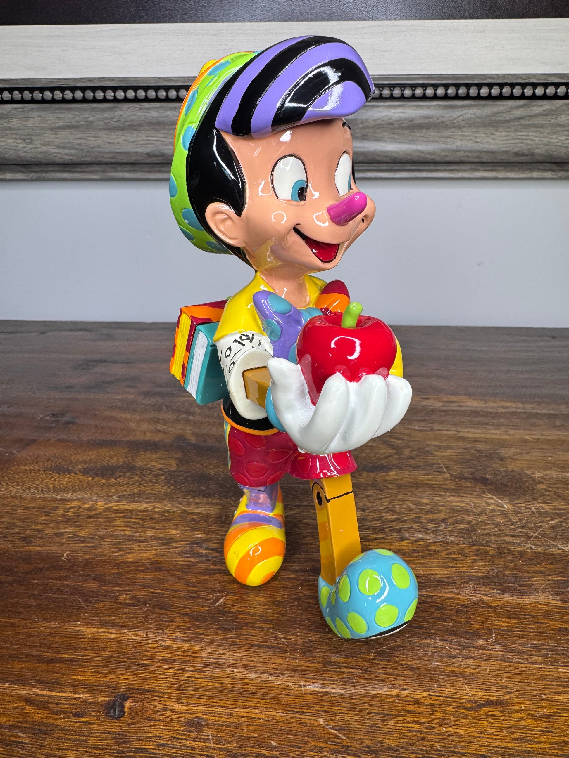 Disney by Britto 80th Anniversary of Pinocchio School Boy Figurine