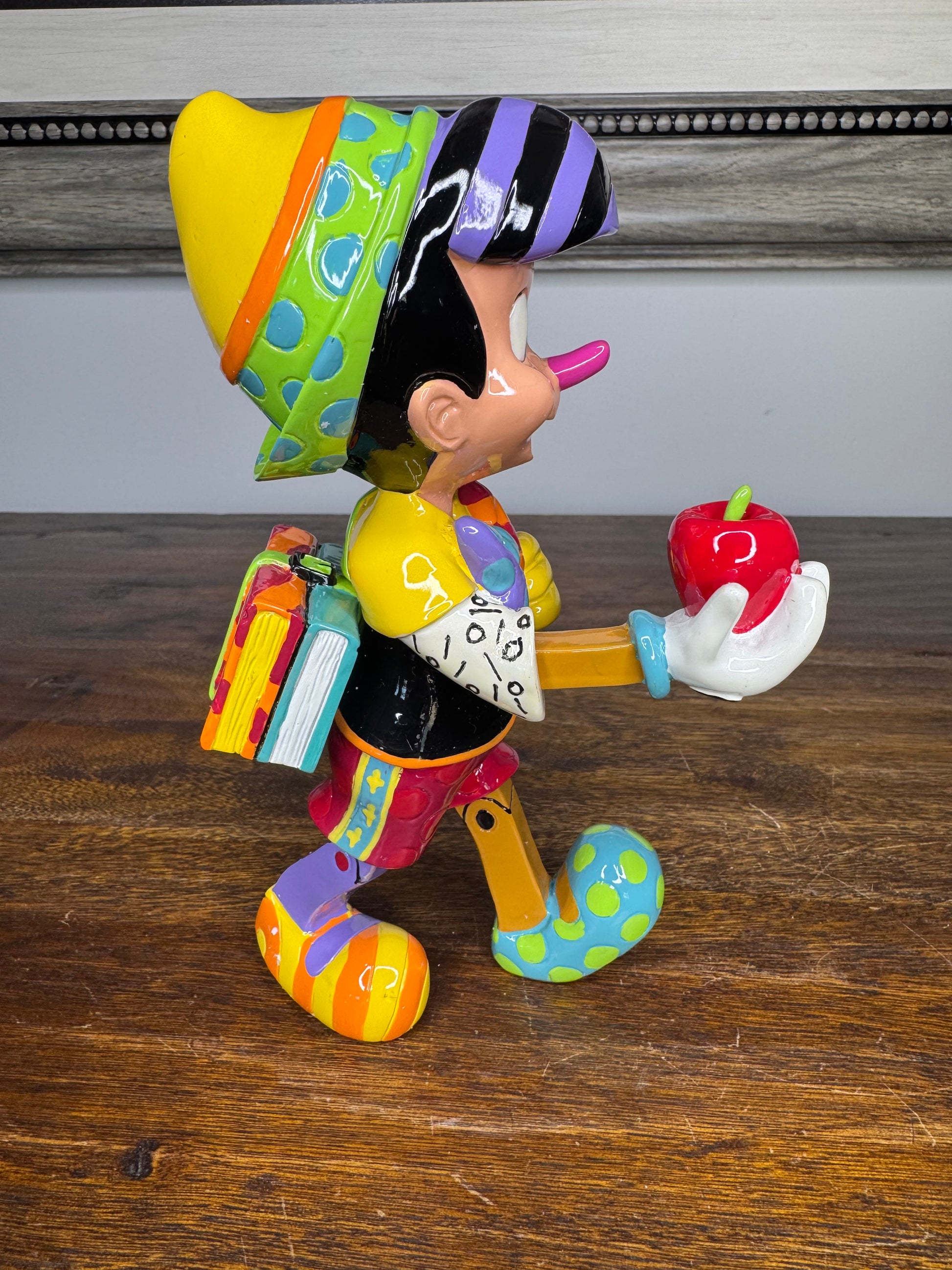 Disney by Britto 80th Anniversary of Pinocchio School Boy Figurine