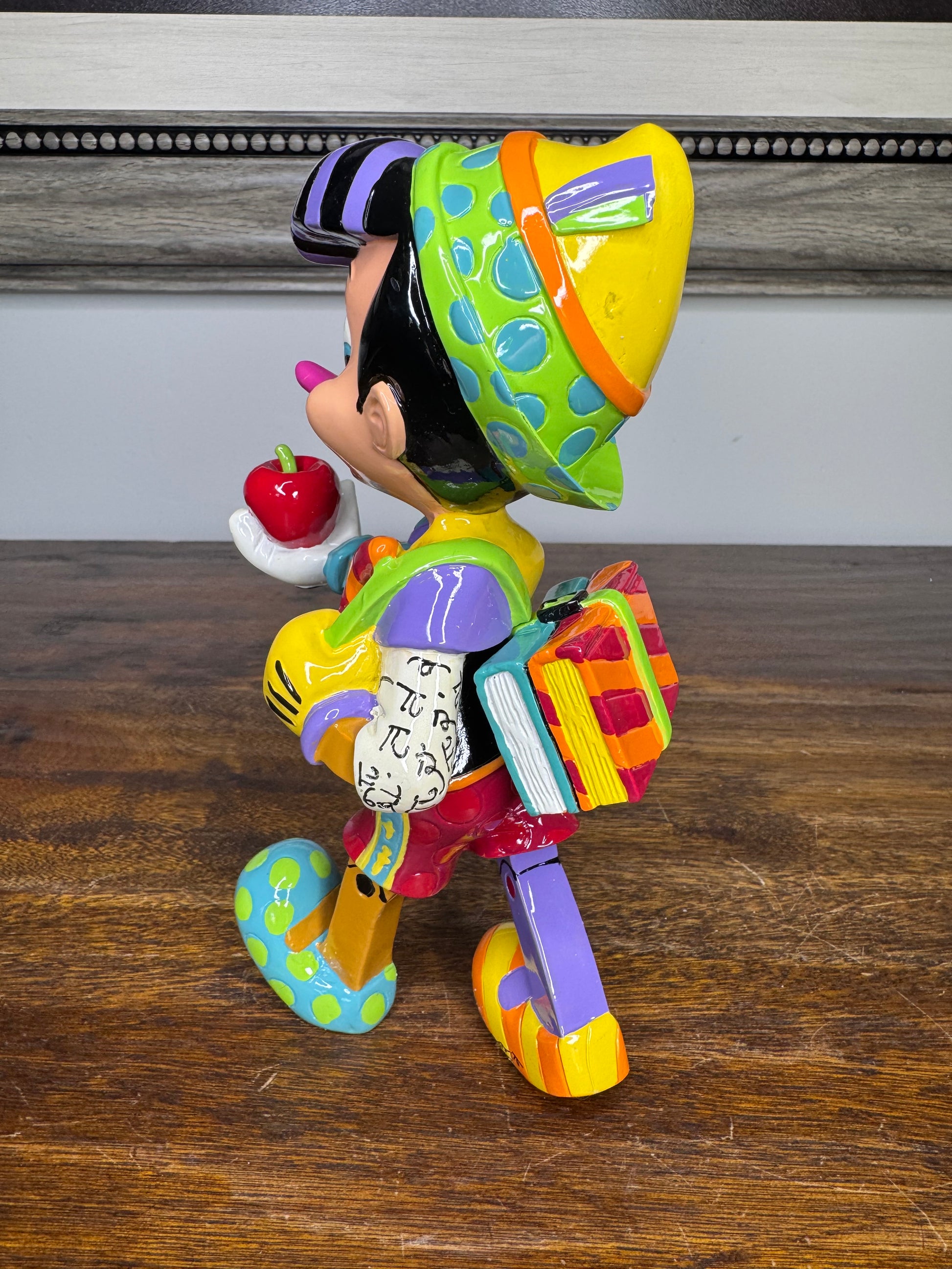 Disney by Britto 80th Anniversary of Pinocchio School Boy Figurine