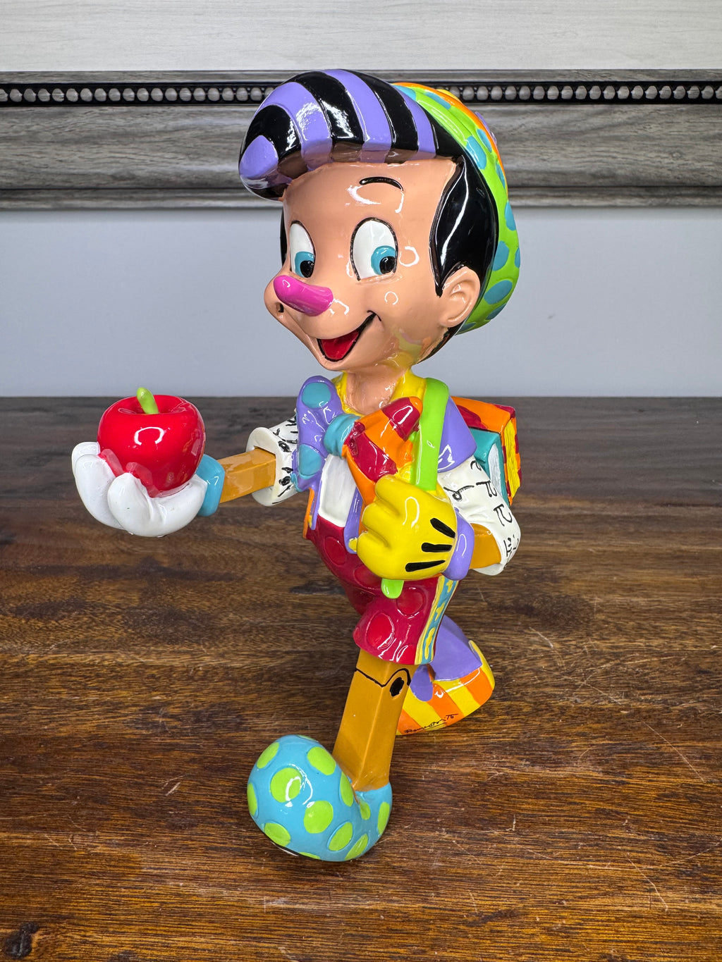 Disney by Britto 80th Anniversary of Pinocchio School Boy Figurine