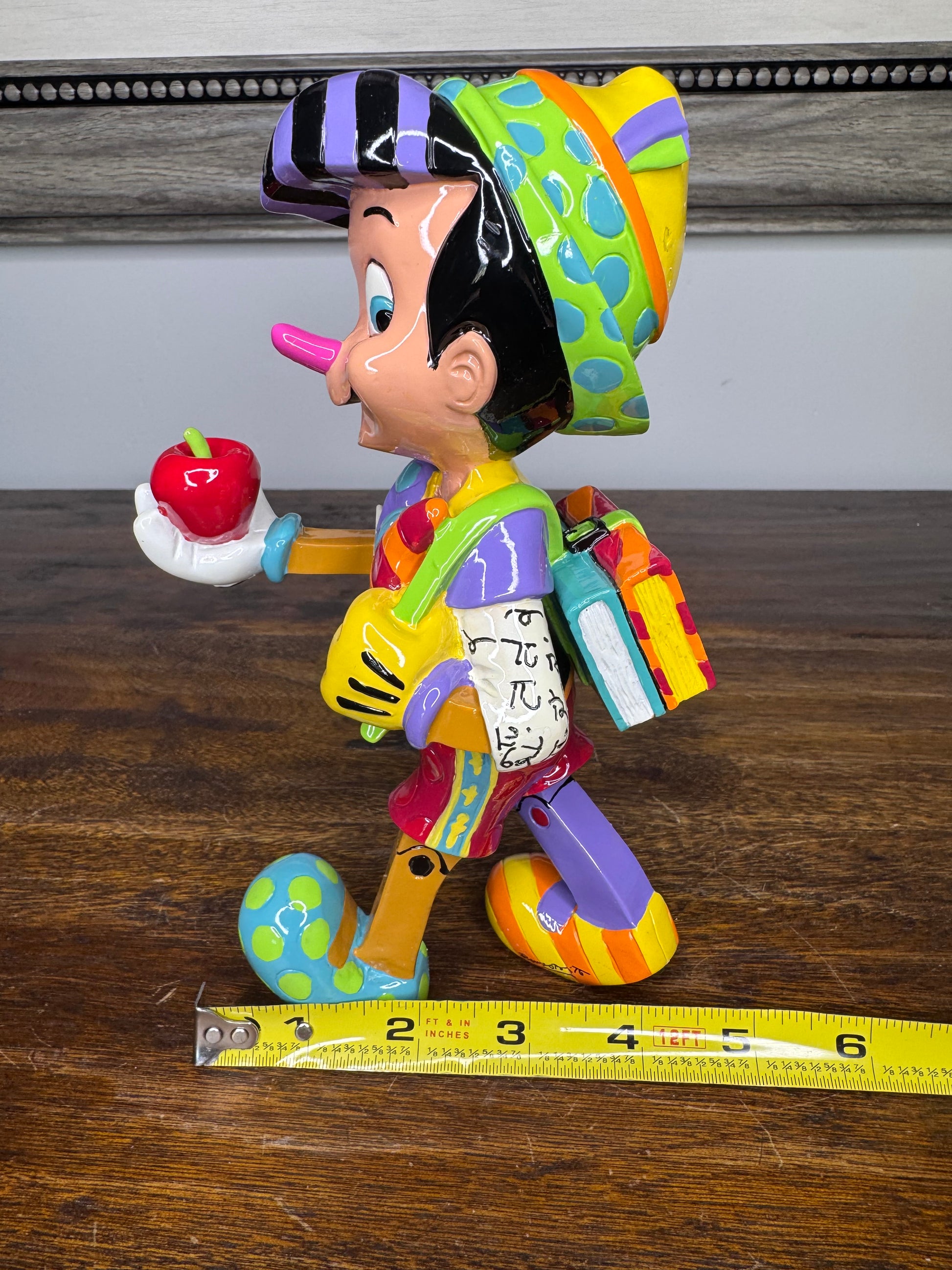 Disney by Britto 80th Anniversary of Pinocchio School Boy Figurine