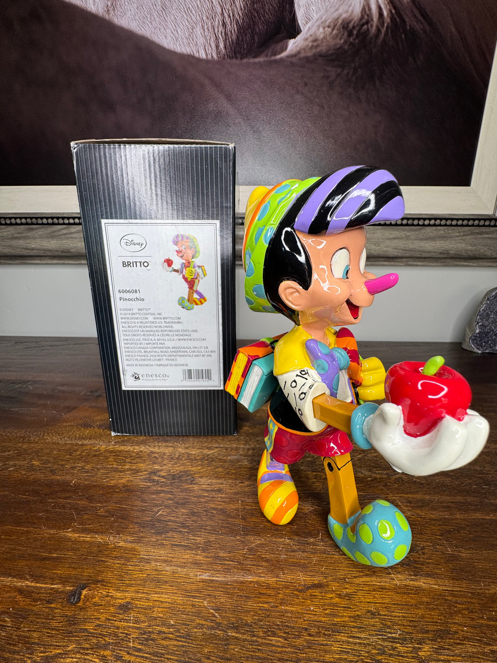 Disney by Britto 80th Anniversary of Pinocchio School Boy Figurine