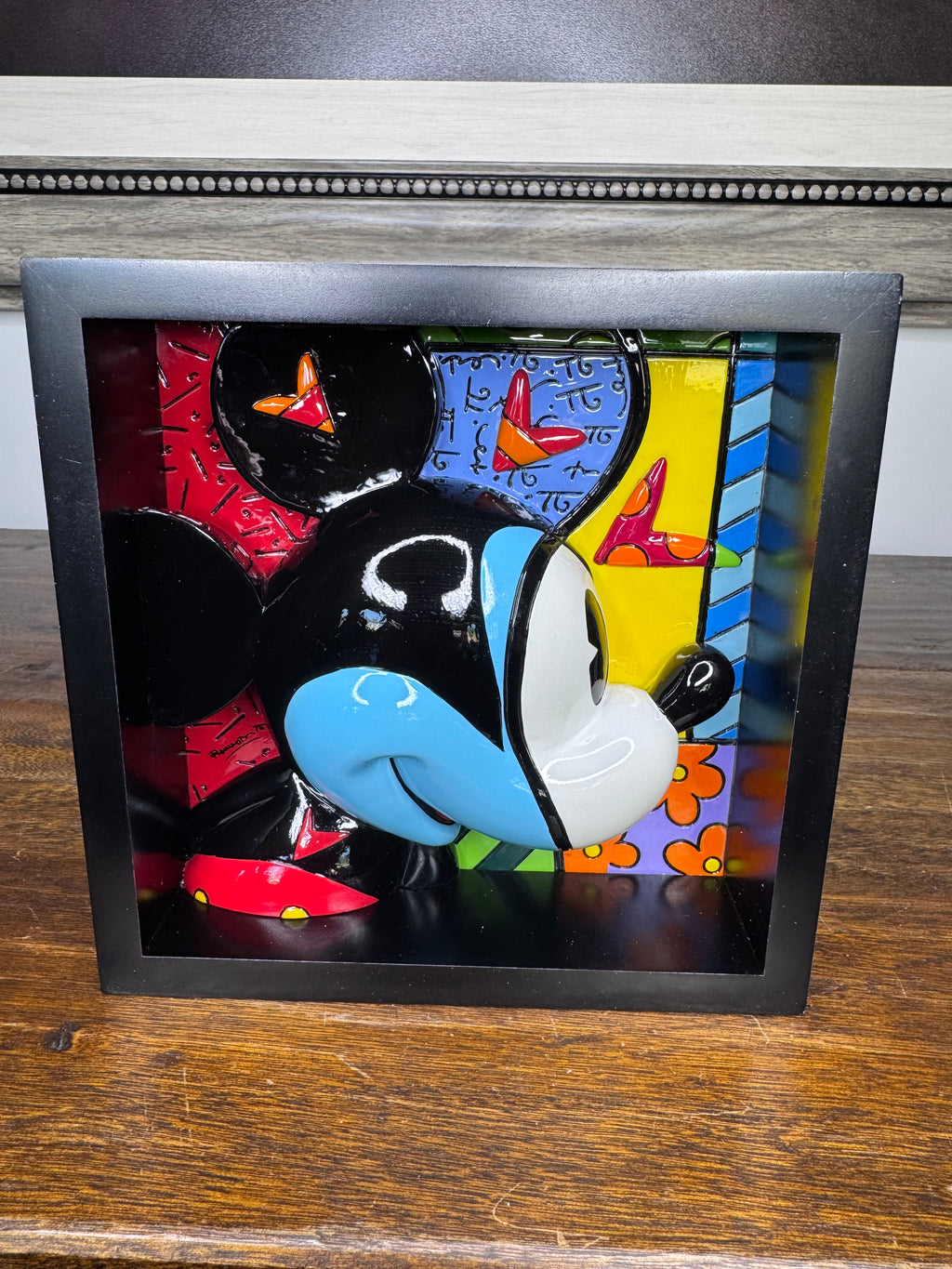Disney by Britto Mickey Head 3D Art Block