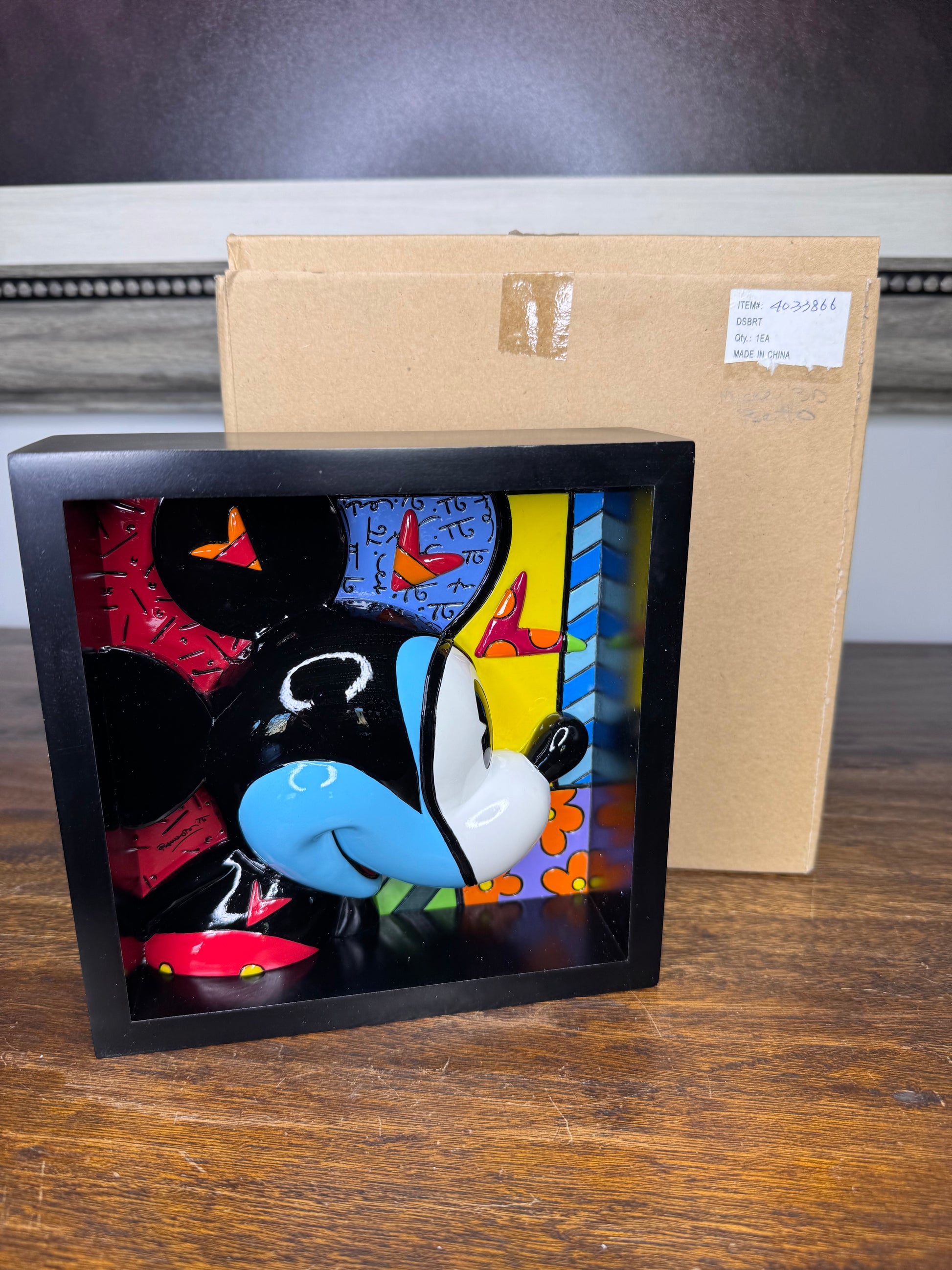Disney by Britto Mickey Head 3D Art Block