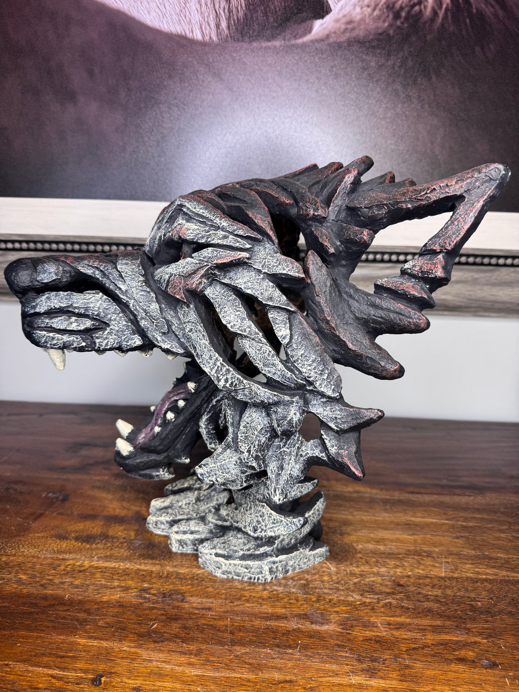 Enesco Edge Large Wolf Bust NIB