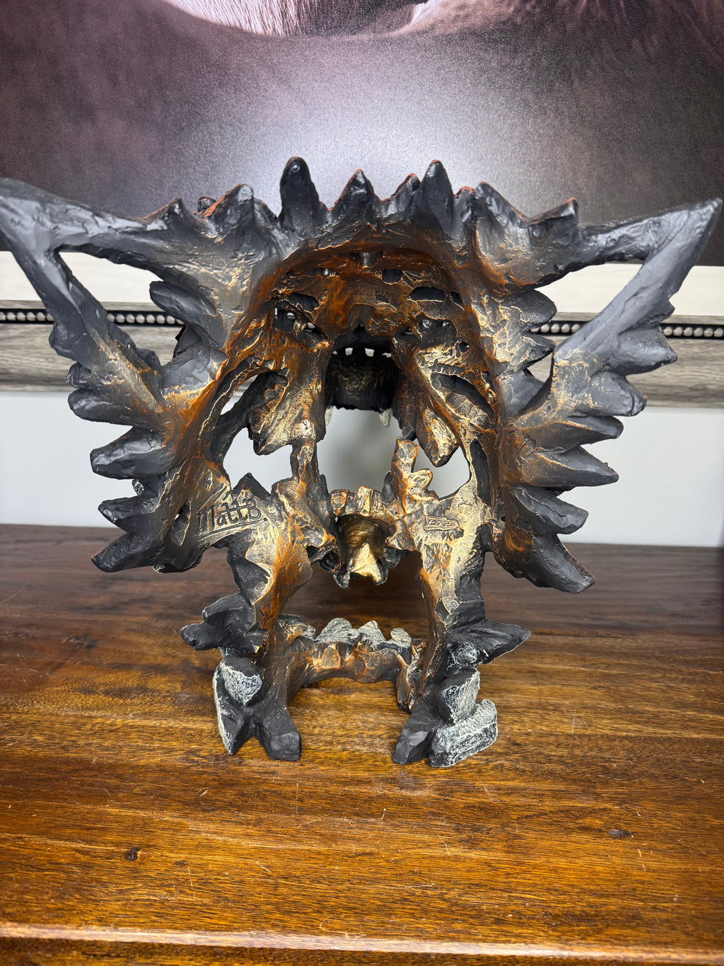 Enesco Edge Large Wolf Bust NIB