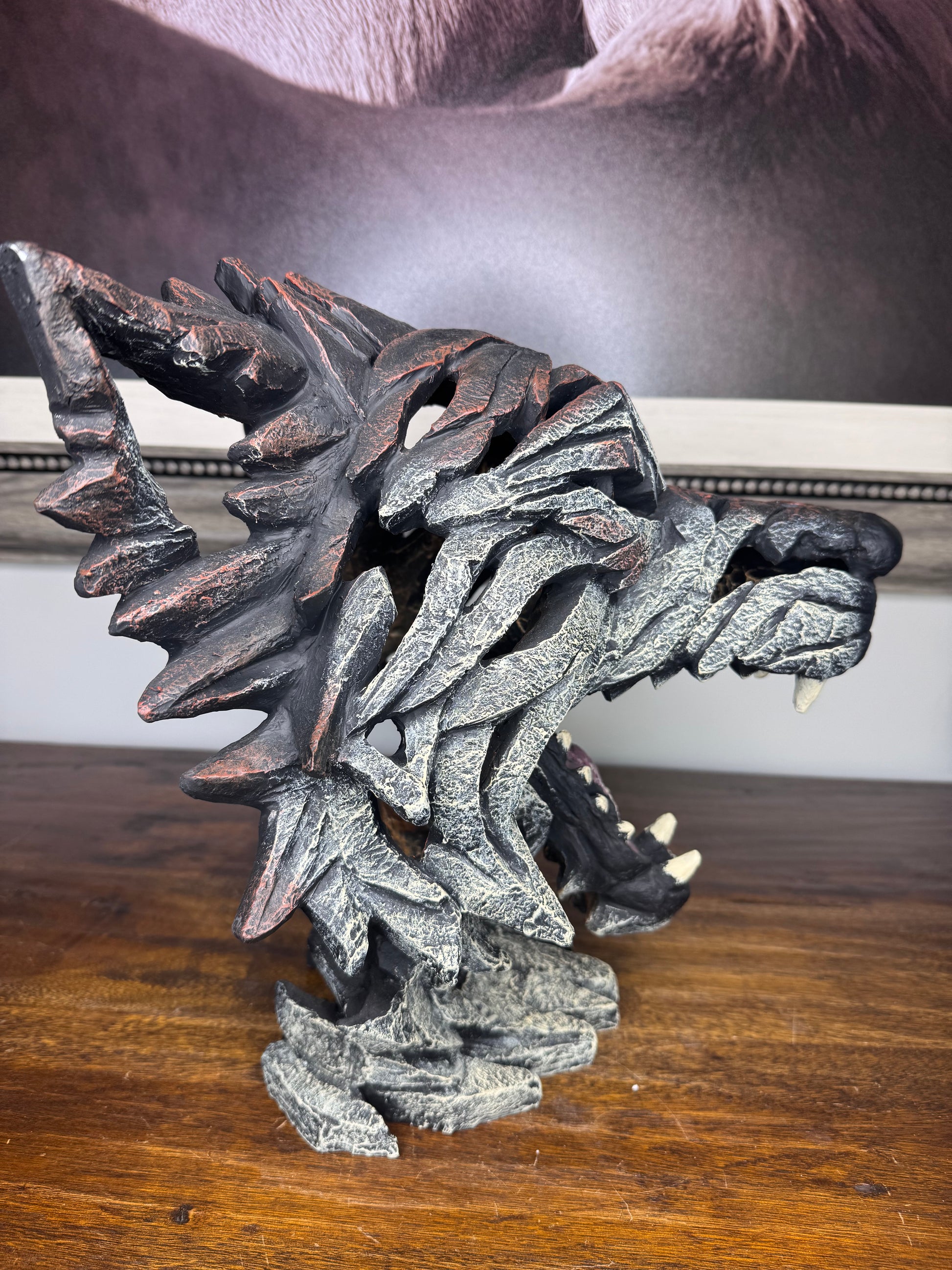 Enesco Edge Large Wolf Bust NIB