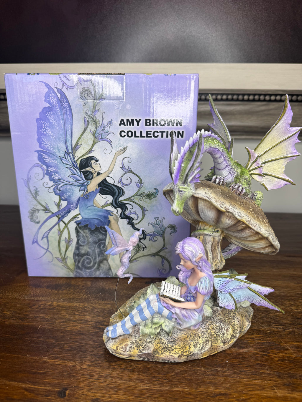 Amy Brown Storyteller Dragon and Fairy, NIB