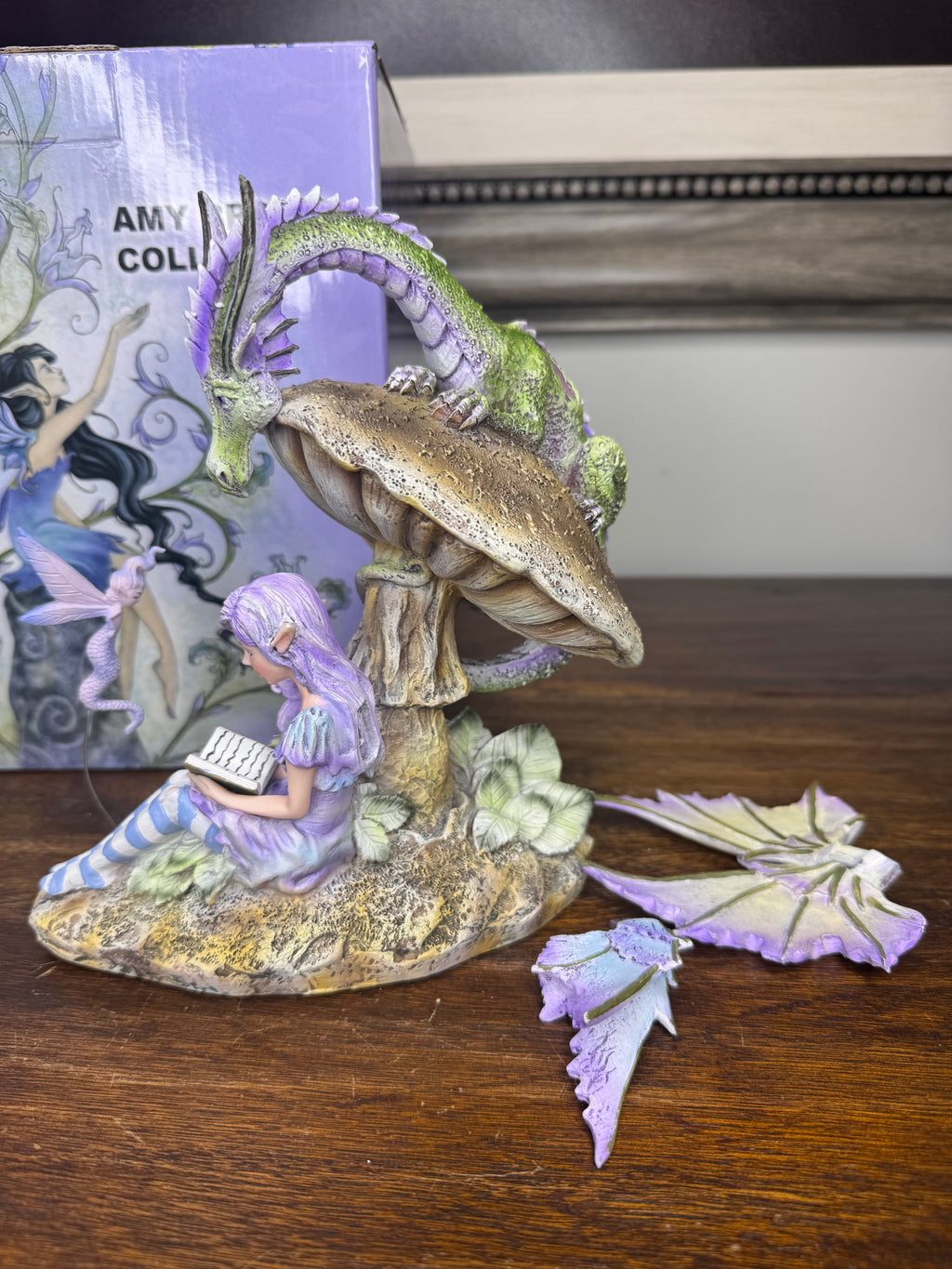 Amy Brown Storyteller Dragon and Fairy, NIB