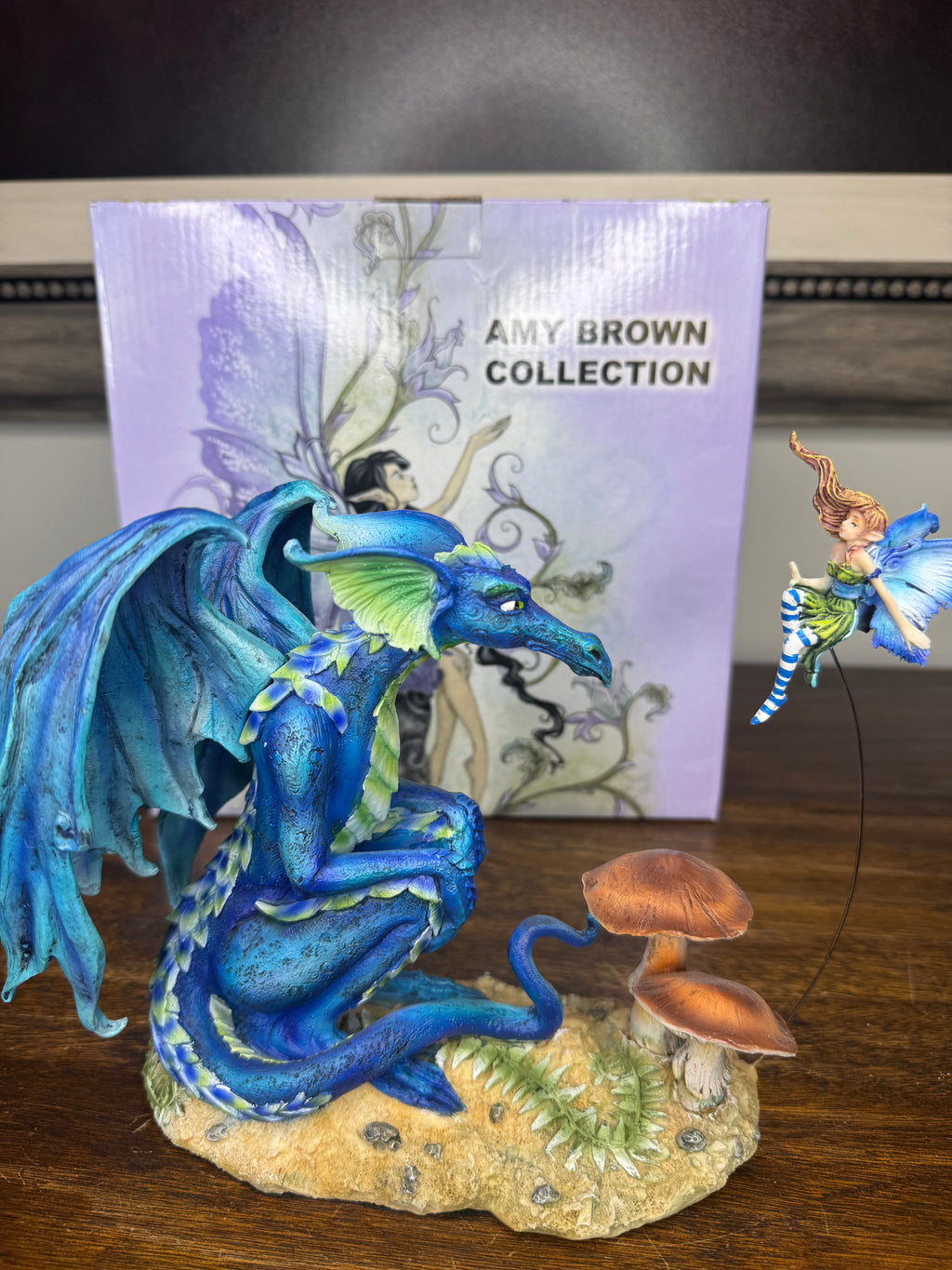 Amy Brown Close Encounters Dragon and Fairy Figurine NIB