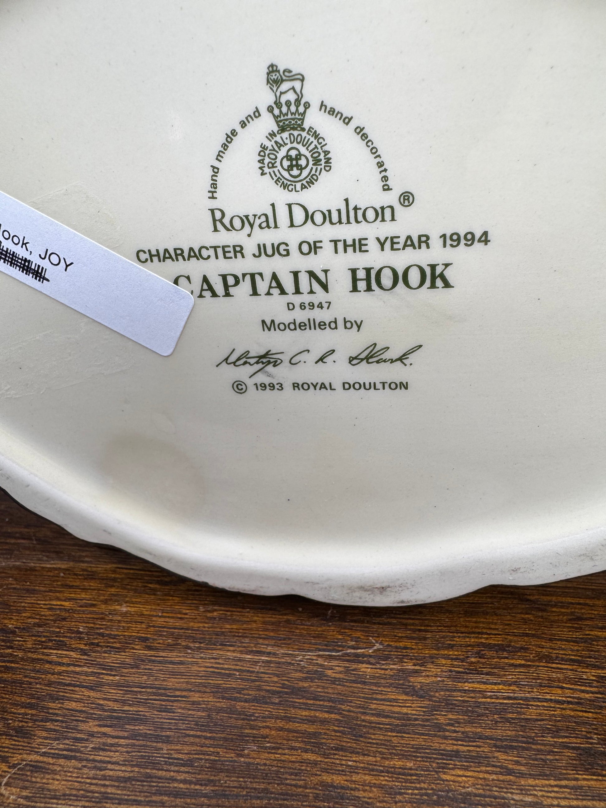1994 Royal Doulton Captain Hook Toby Jug of The Year