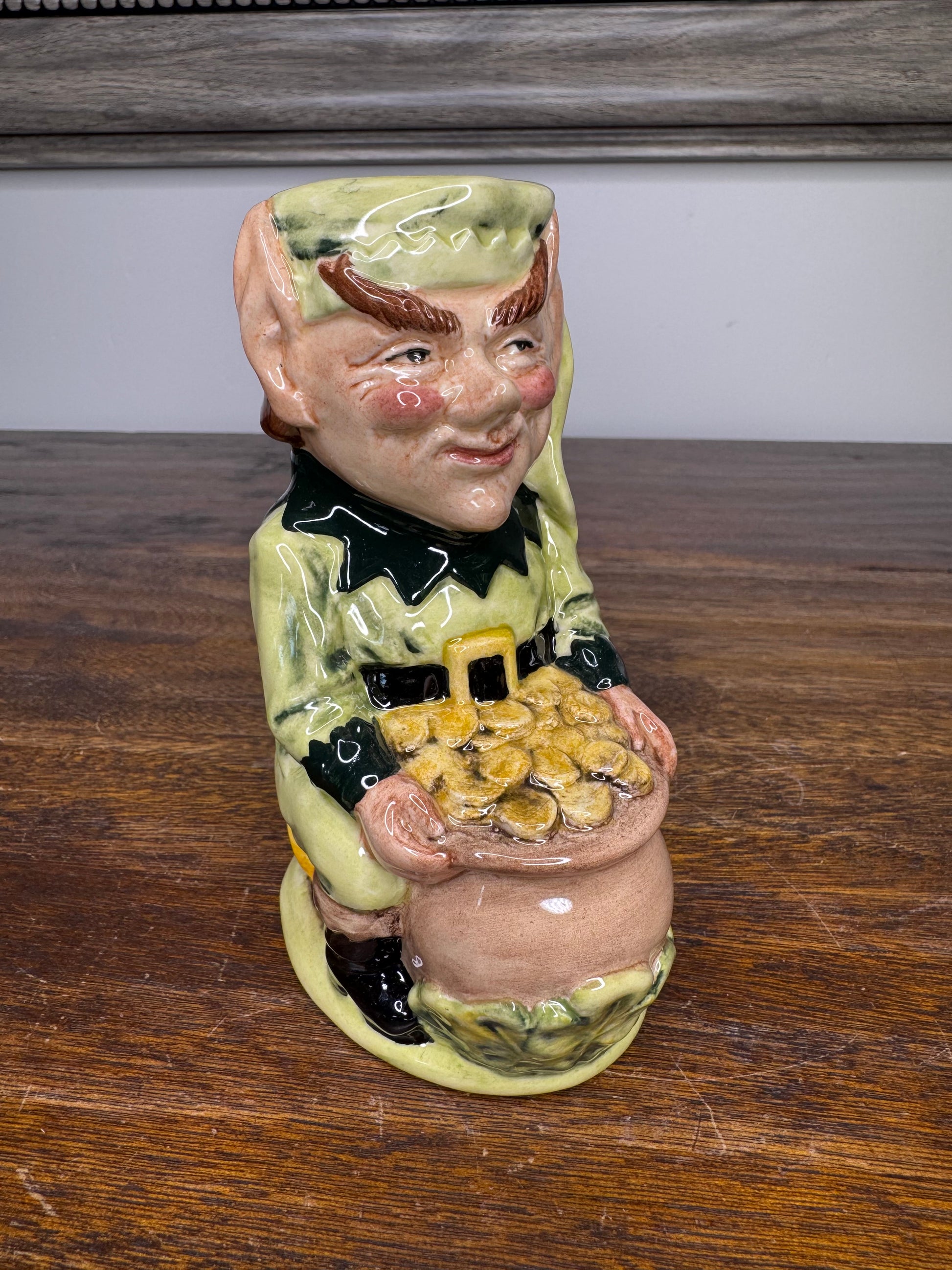 Royal Doulton Limited Edition 5" Leprechaun Toby Jug w/ COA, NO BOX 626/ 2,500