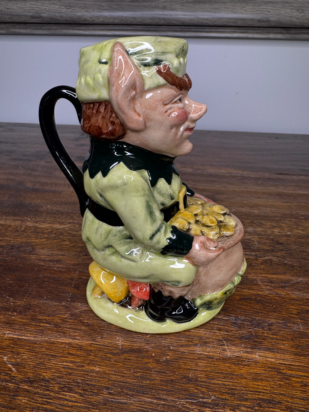 Royal Doulton Limited Edition 5" Leprechaun Toby Jug w/ COA, NO BOX 626/ 2,500