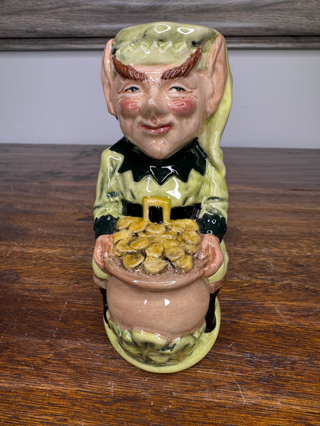 Royal Doulton Limited Edition 5" Leprechaun Toby Jug w/ COA, NO BOX 626/ 2,500