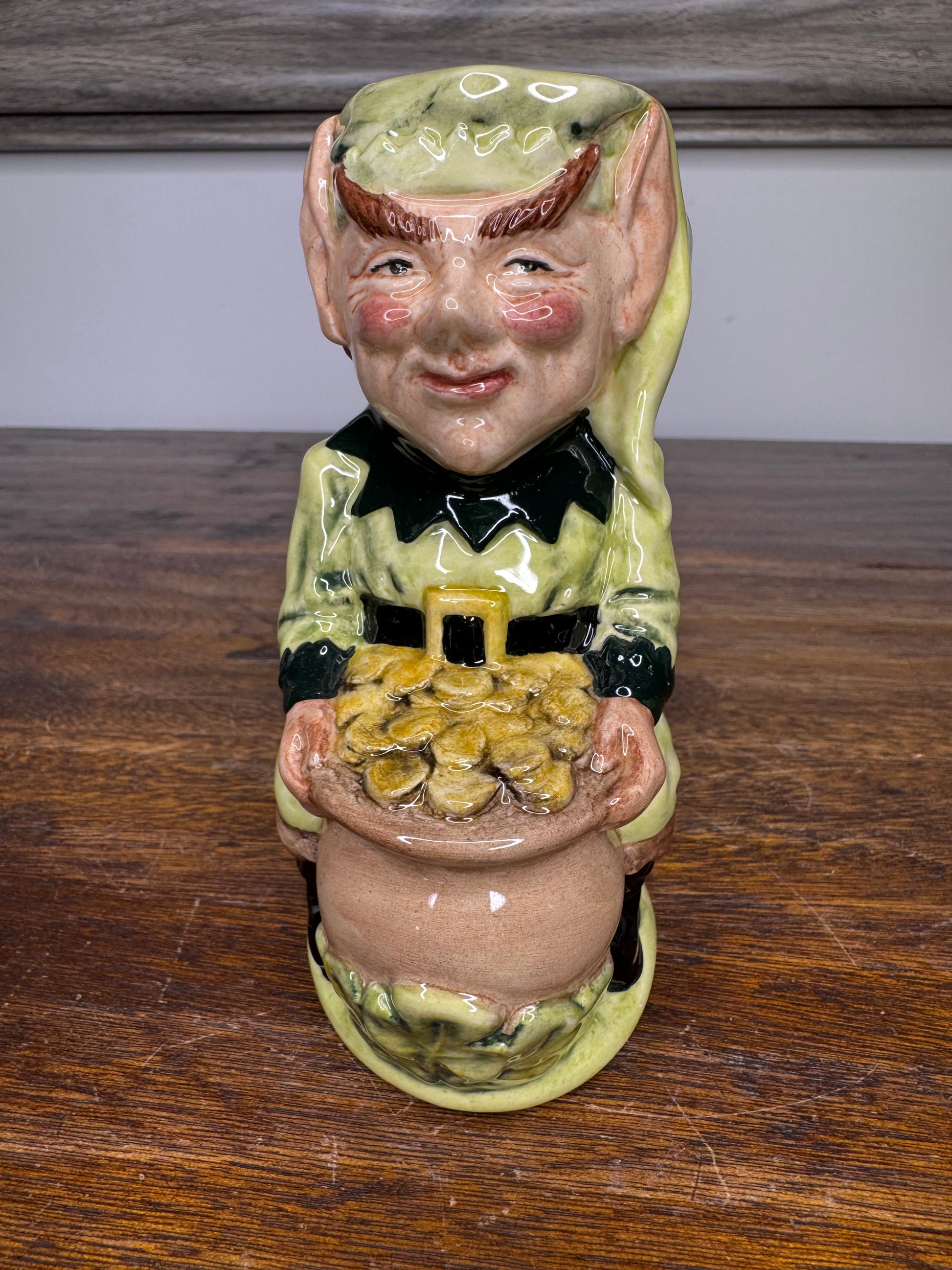 Royal Doulton Limited Edition 5" Leprechaun Toby Jug w/ COA, NO BOX 626/ 2,500