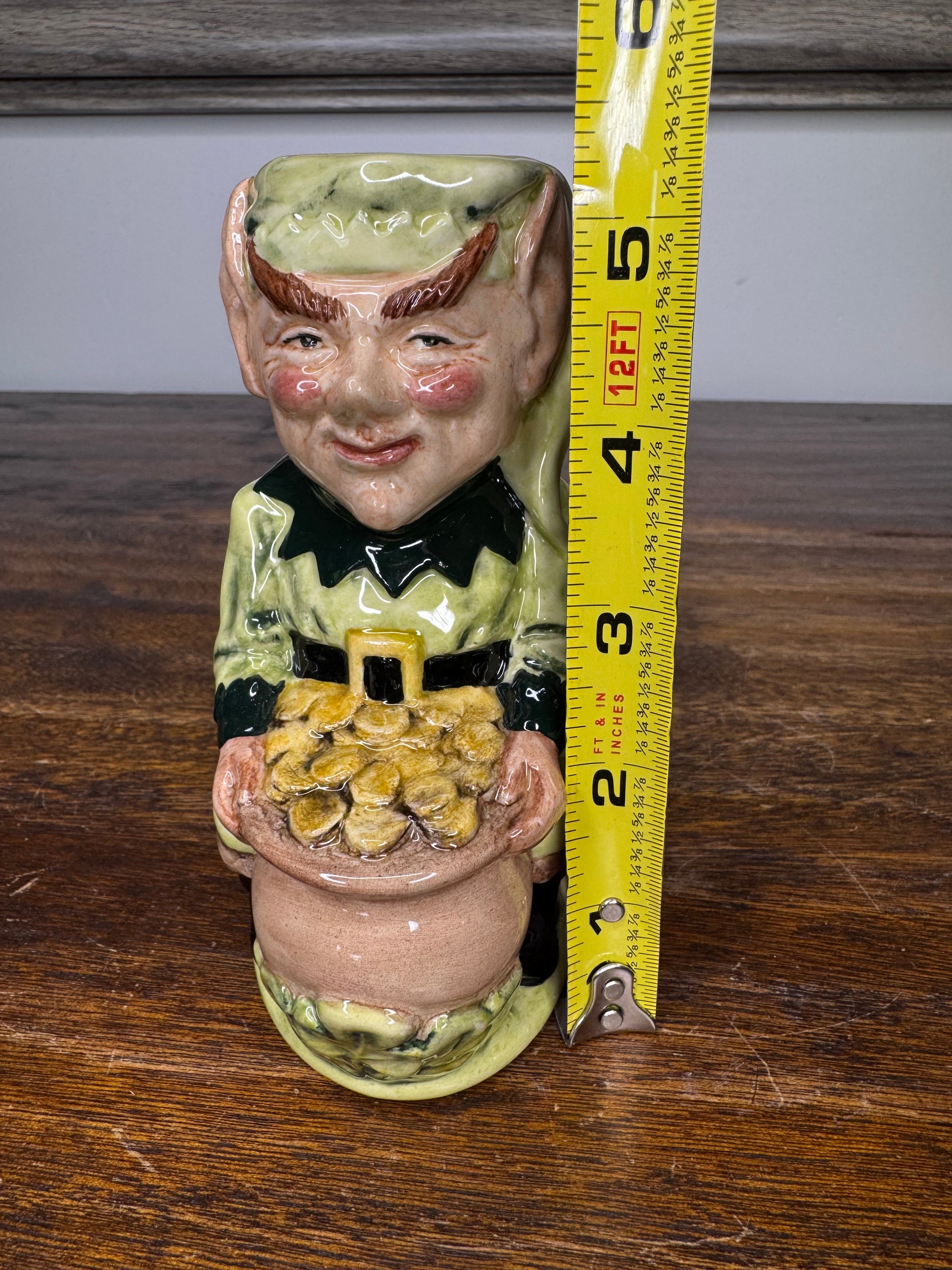 Royal Doulton Limited Edition 5" Leprechaun Toby Jug w/ COA, NO BOX 626/ 2,500