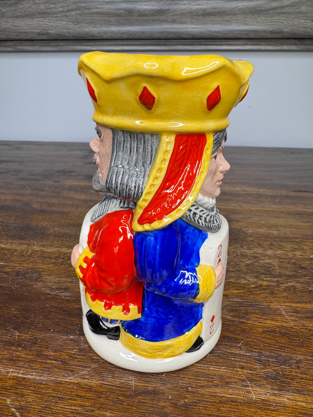 Royal Doulton Limited Ed Two-Sided Queen/King Diamonds Toby Mug w/ COA