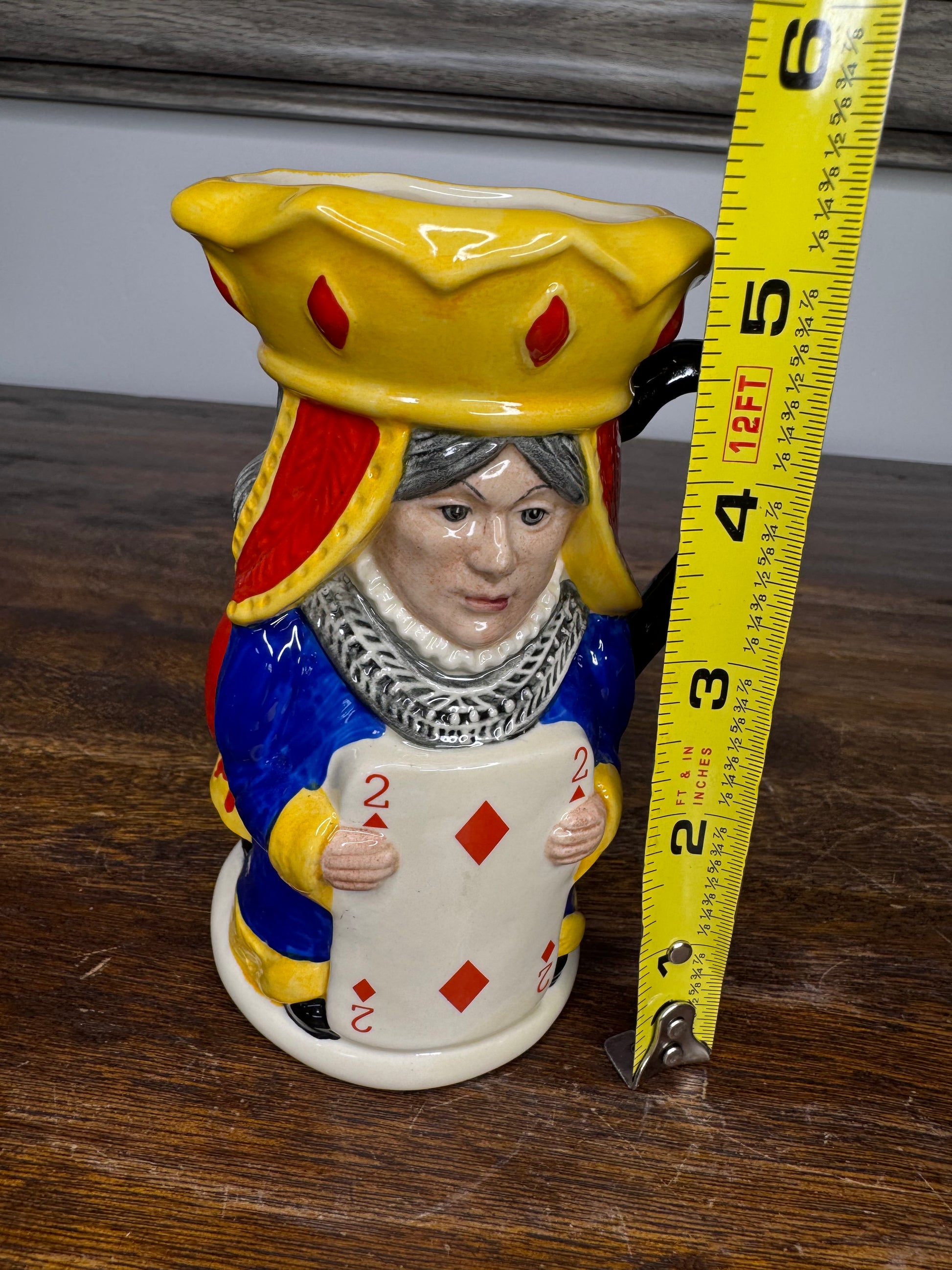 Royal Doulton Limited Ed Two-Sided Queen/King Diamonds Toby Mug w/ COA